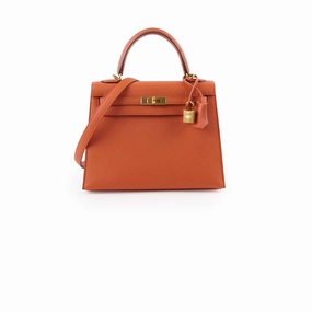 Hermes Kelly 25 Epsom Sellier Terre Battue Y Stamp