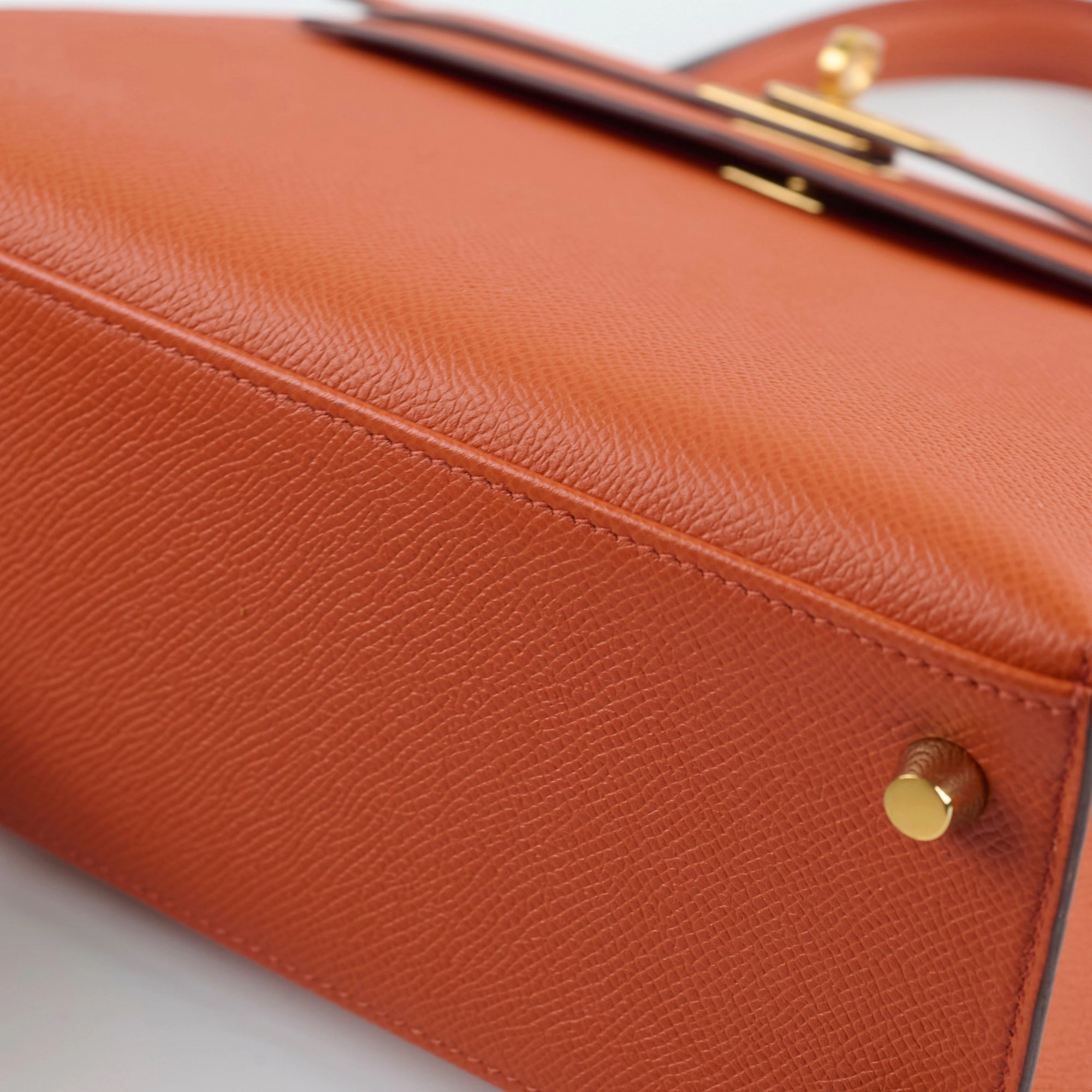 Hermes Kelly 25 Epsom Sellier Terre Battue Y Stamp