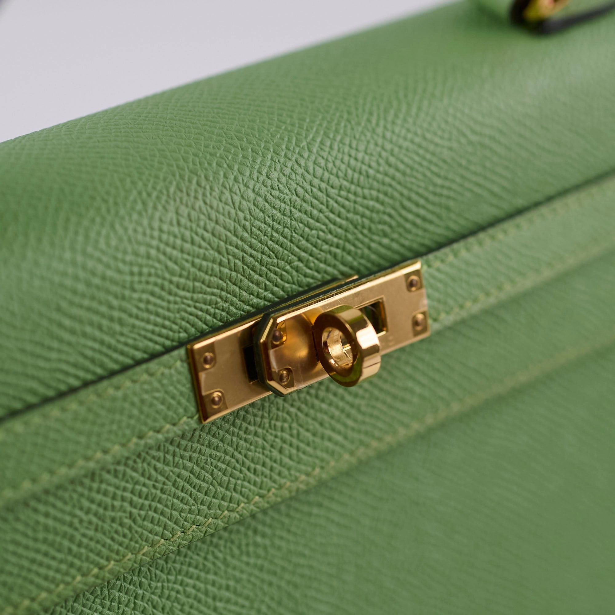 Hermes Kelly 25 Epsom Vert Criquet D Stamp 2019