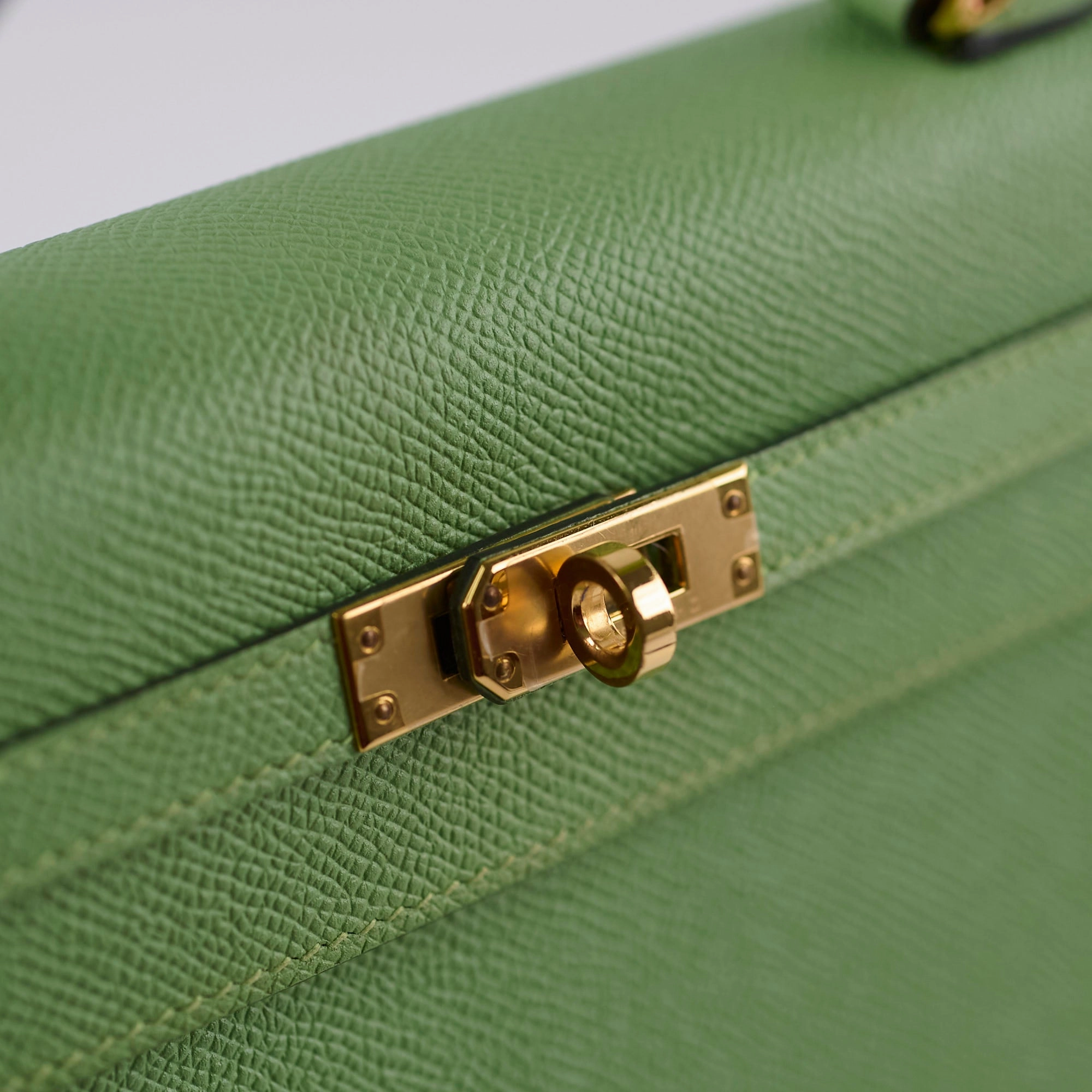 Hermes Kelly 25 Epsom Vert Criquet D Stamp 2019