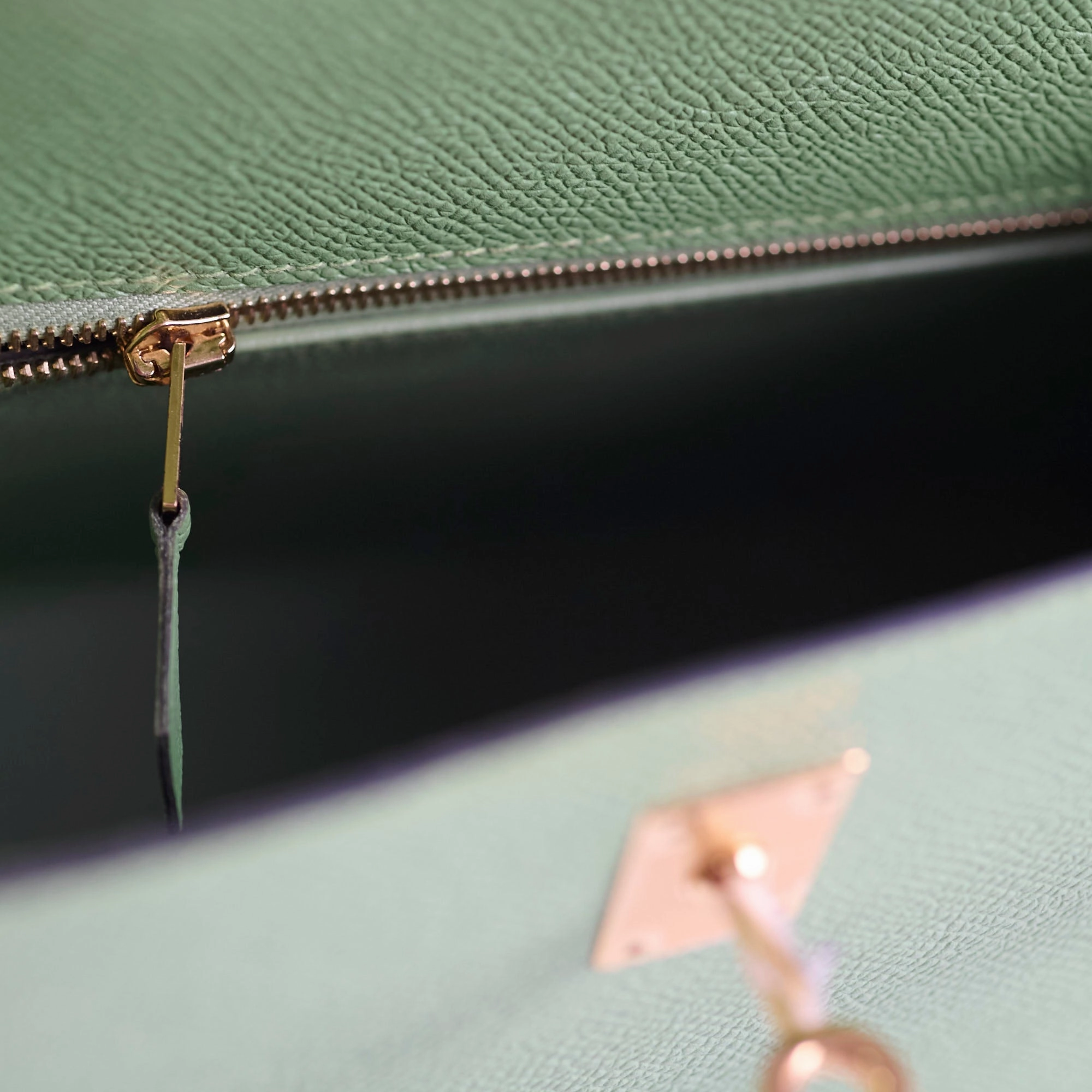 Hermes Kelly 25 Epsom Vert Criquet D Stamp 2019