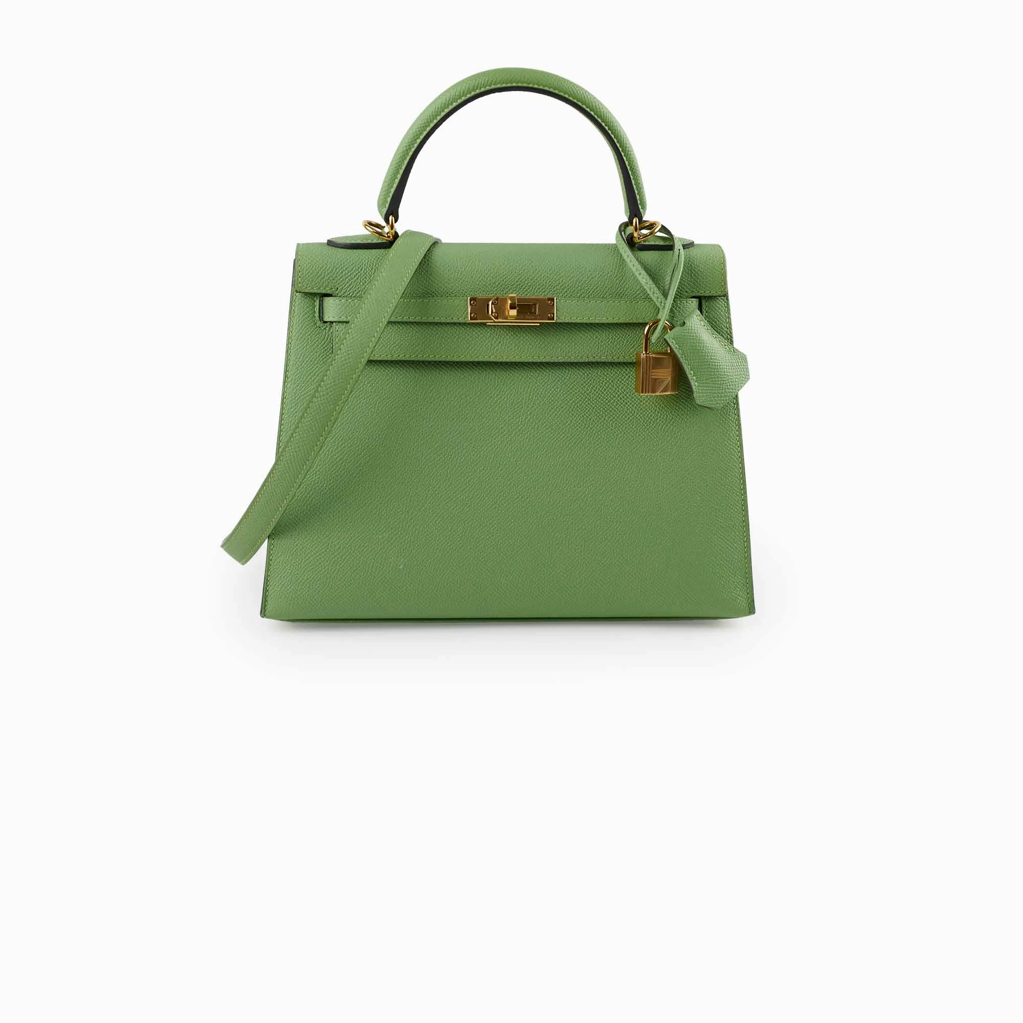 Hermes Kelly 25 Epsom Vert Criquet D Stamp 2019