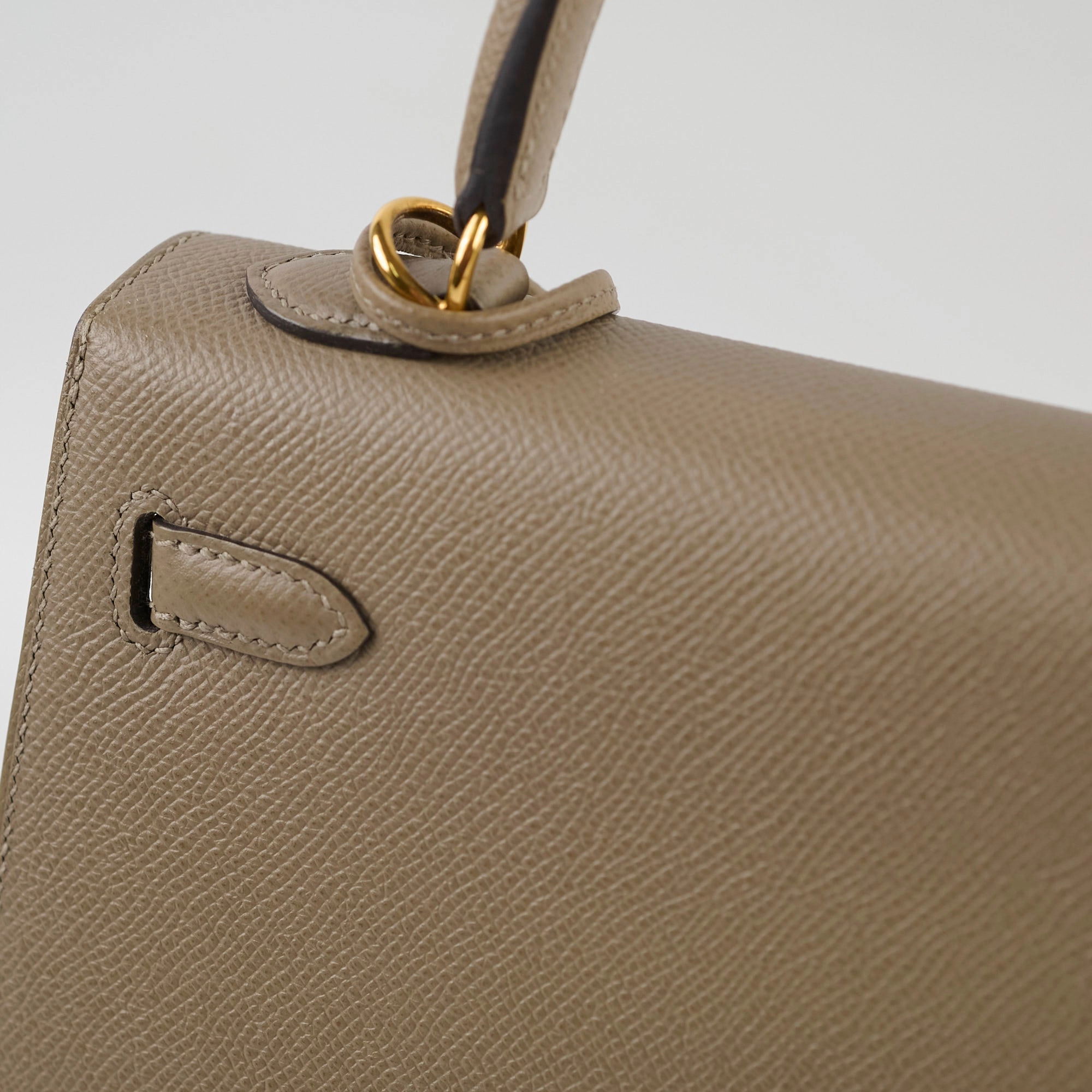 Hermes Kelly 25 Gris Asphalt Epsom C Stamp 2018