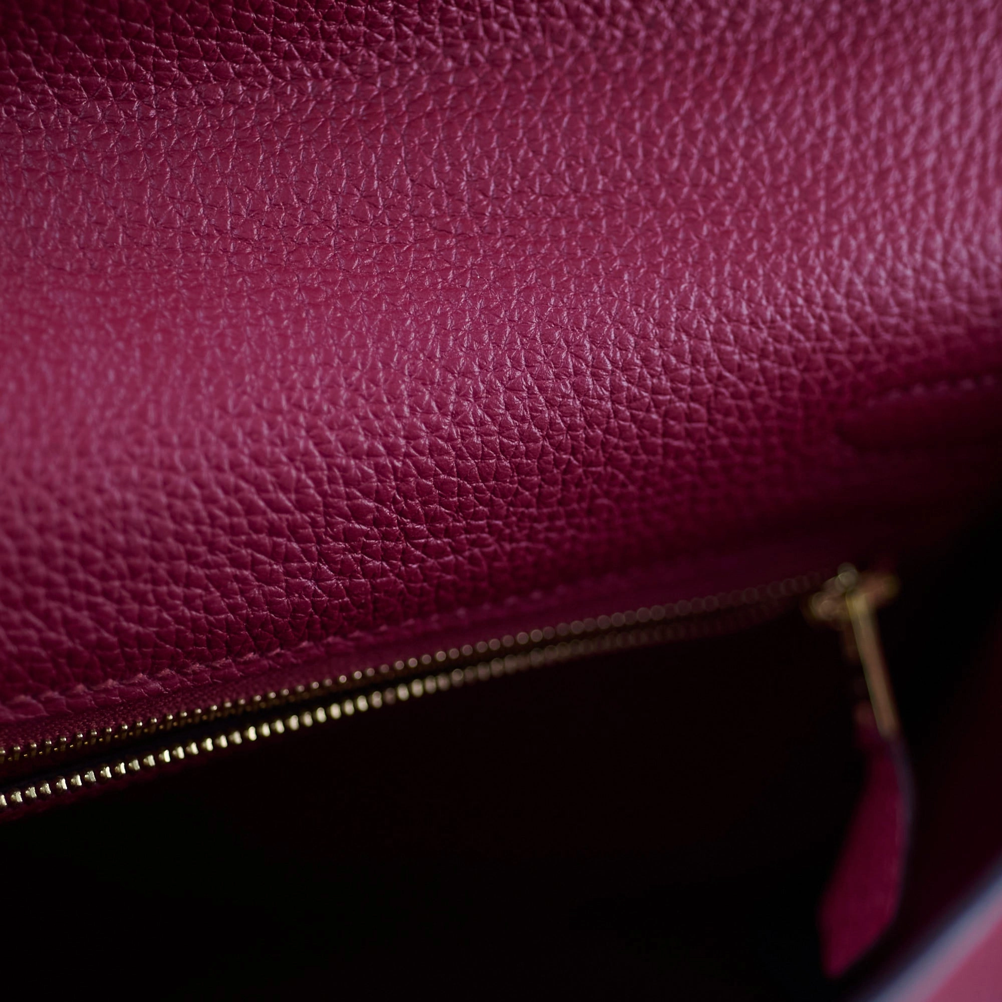 Hermes Kelly 25 Togo Rouge Grenat C Stamp 2018