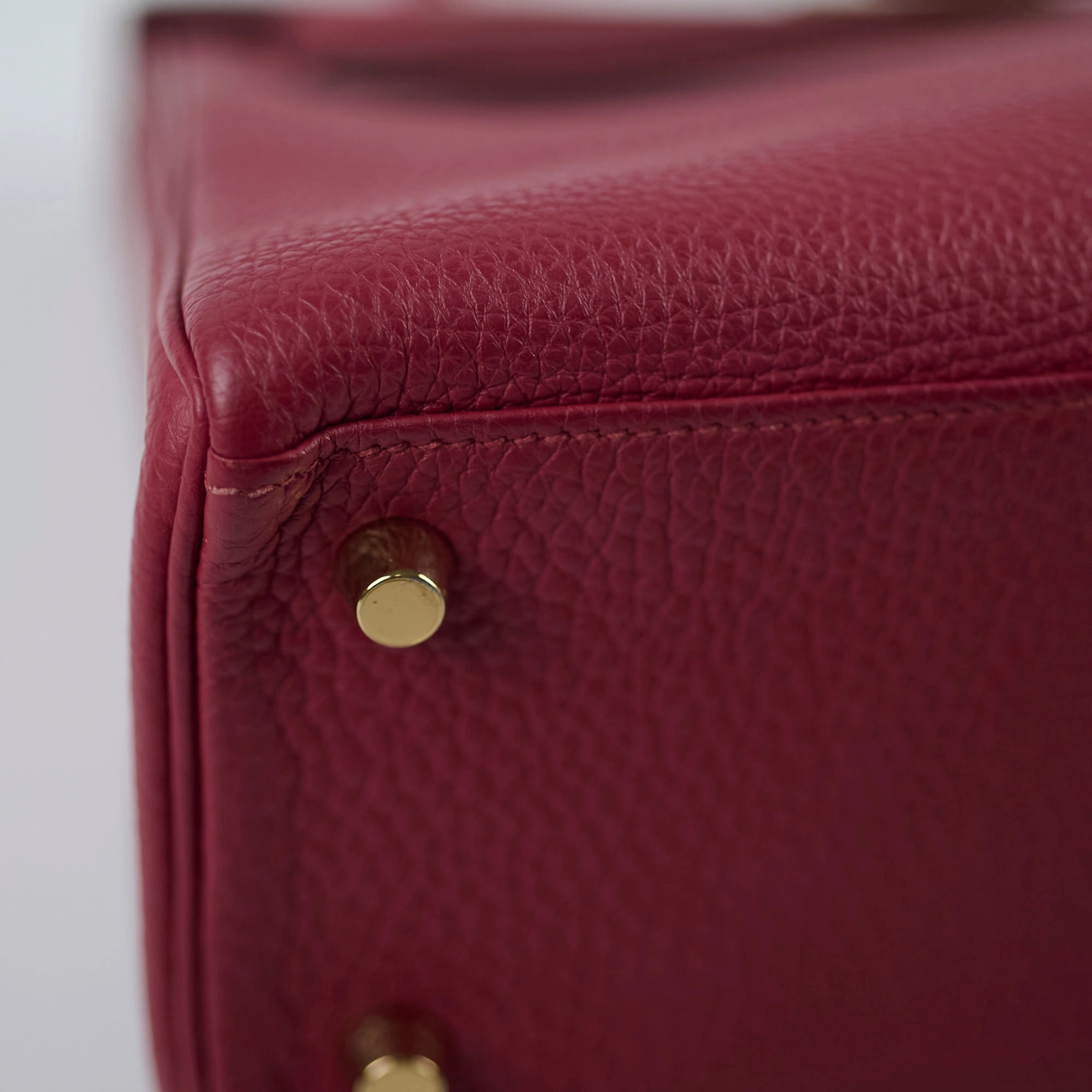 Hermes Kelly 25 Togo Rouge Grenat C Stamp 2018