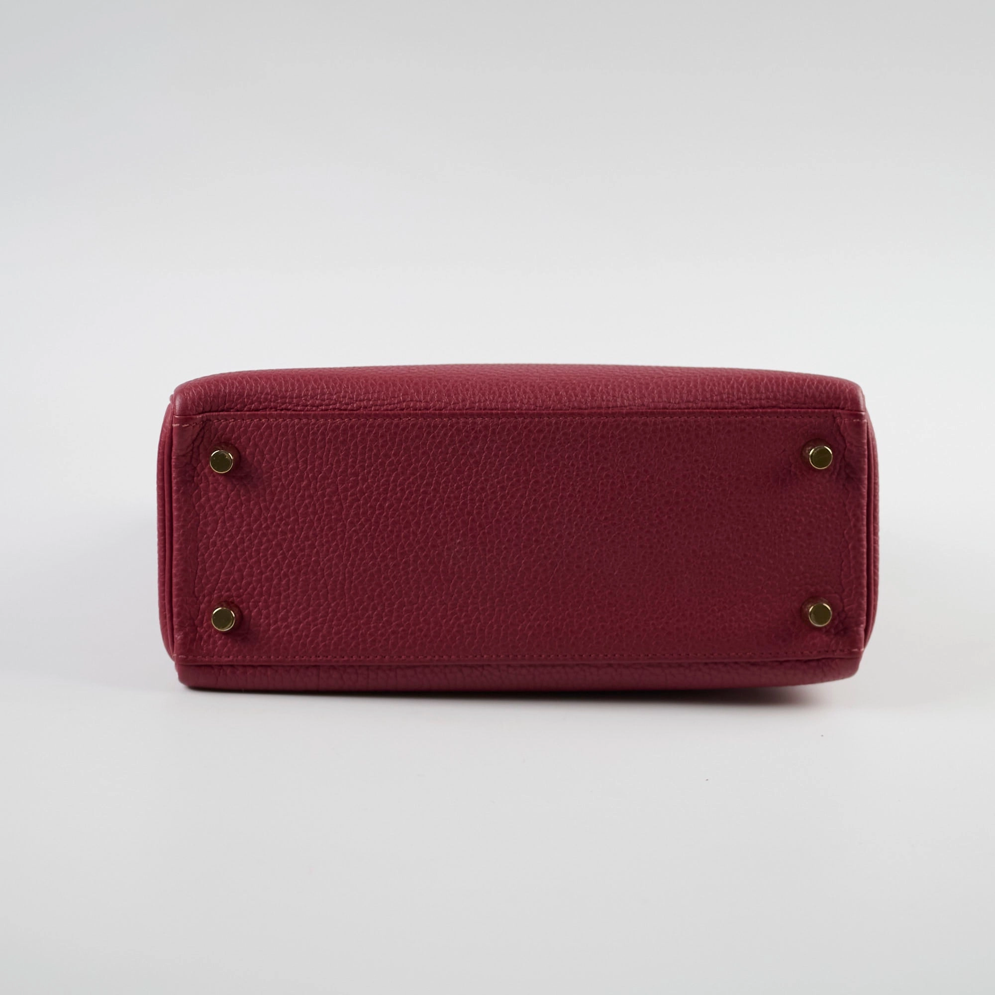 Hermes Kelly 25 Togo Rouge Grenat C Stamp 2018