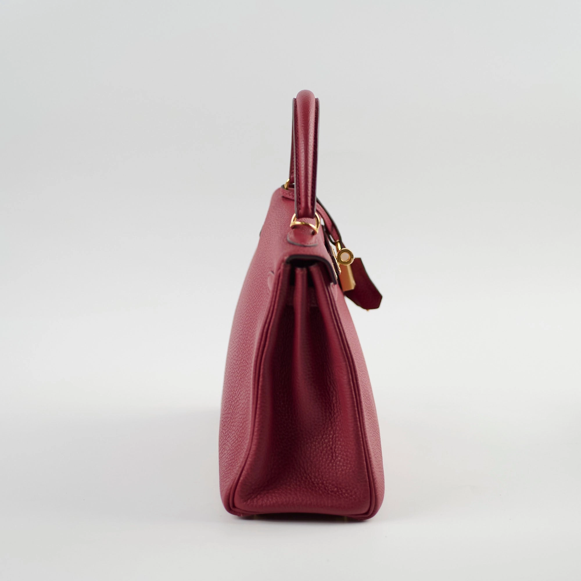 Hermes Kelly 25 Togo Rouge Grenat C Stamp 2018