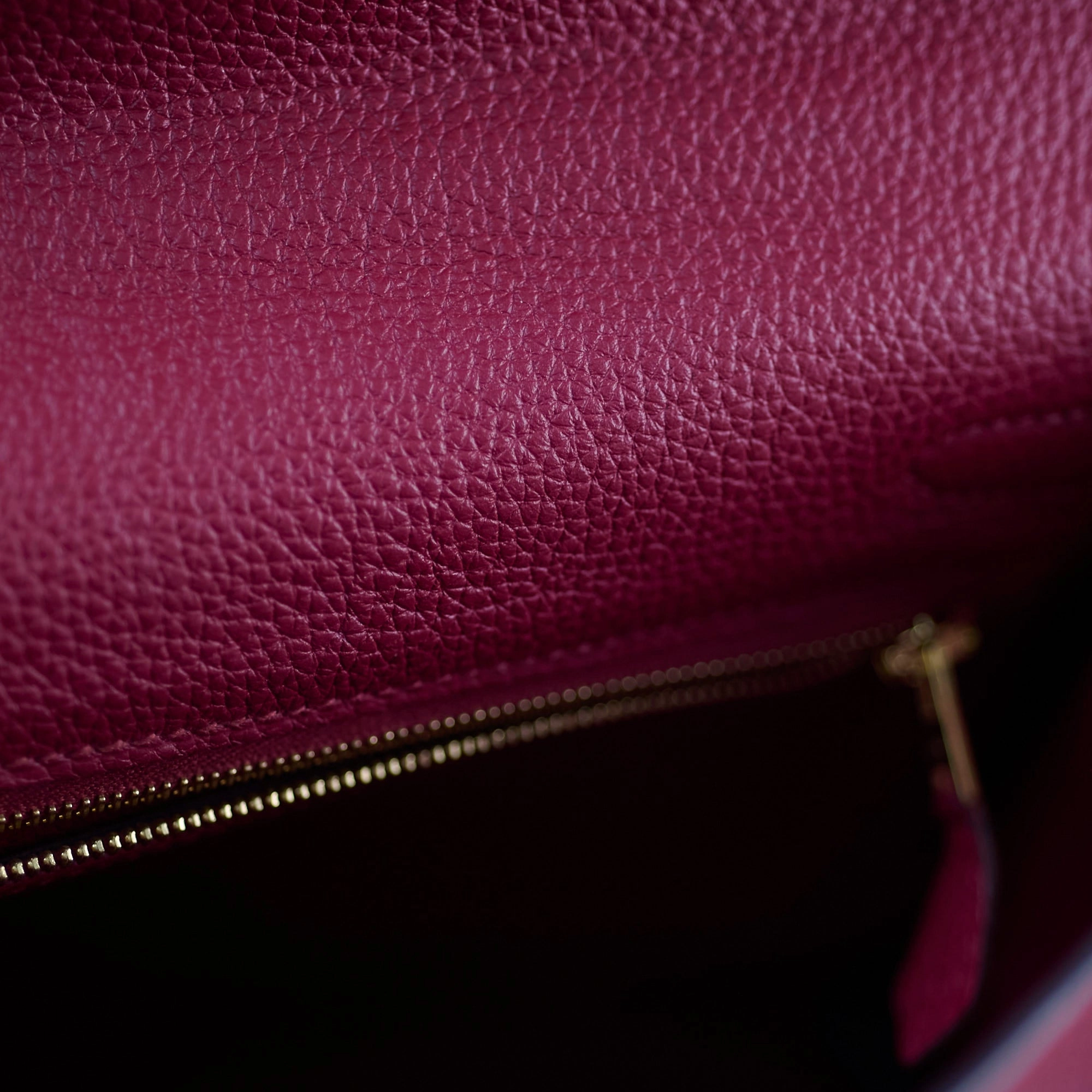 Hermes Kelly 25 Togo Rouge Grenat C Stamp 2018