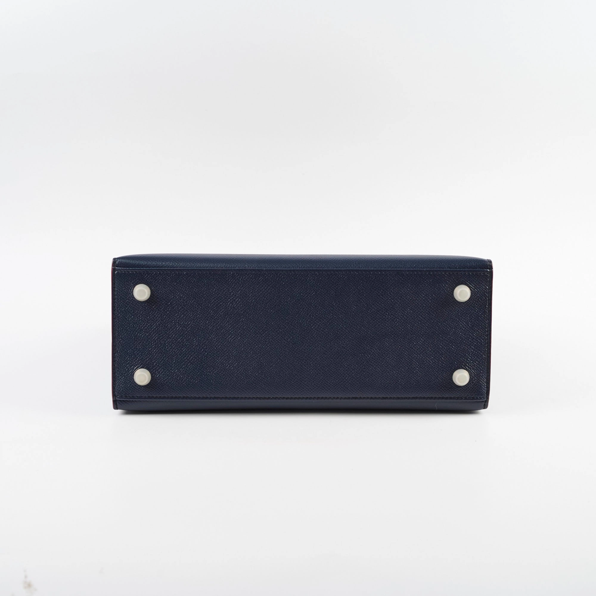 Hermes Kelly 28 Contour Epsom Blue Indigo/ Rouge H X Stamp