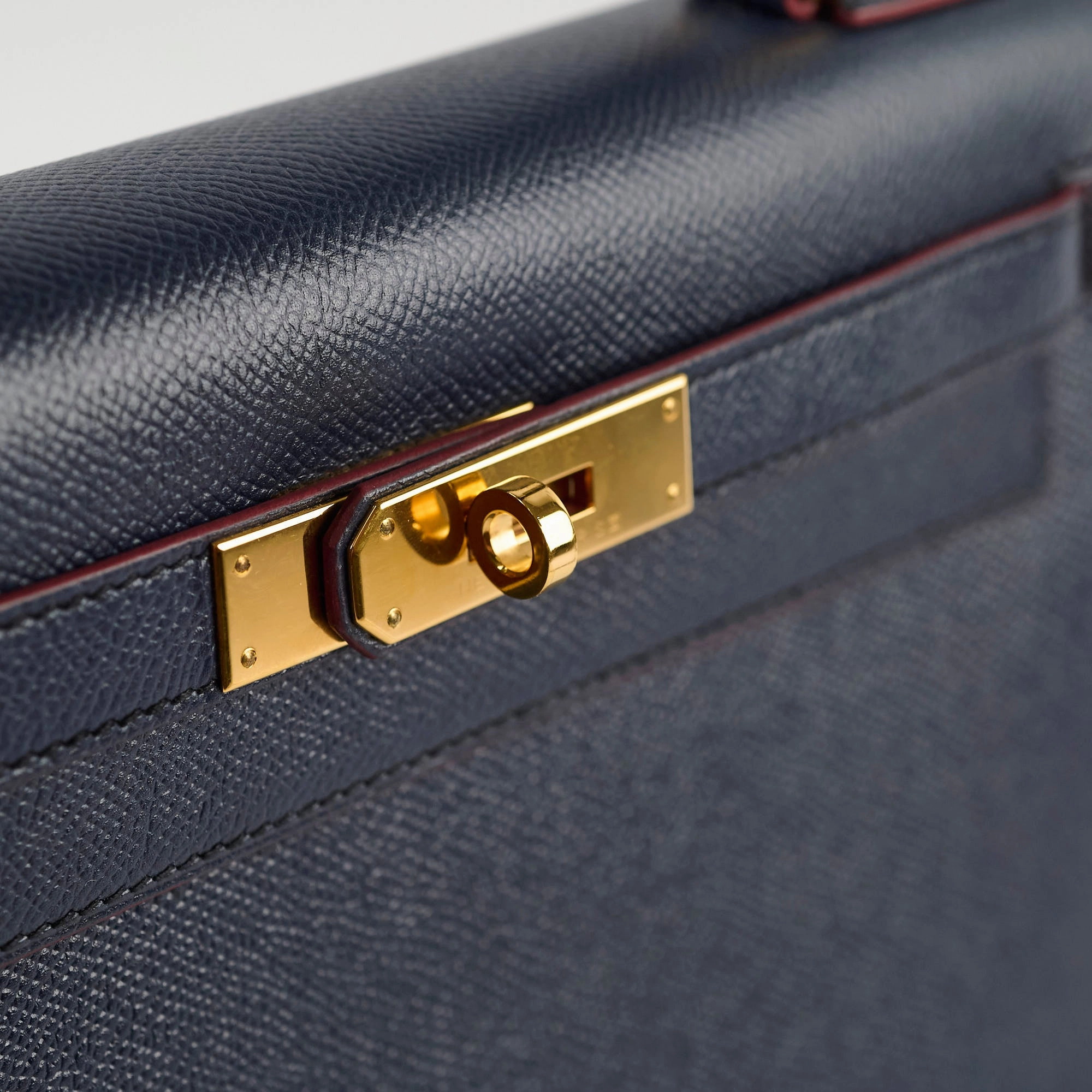 Hermes Kelly 28 Contour Epsom Blue Indigo/ Rouge H X Stamp