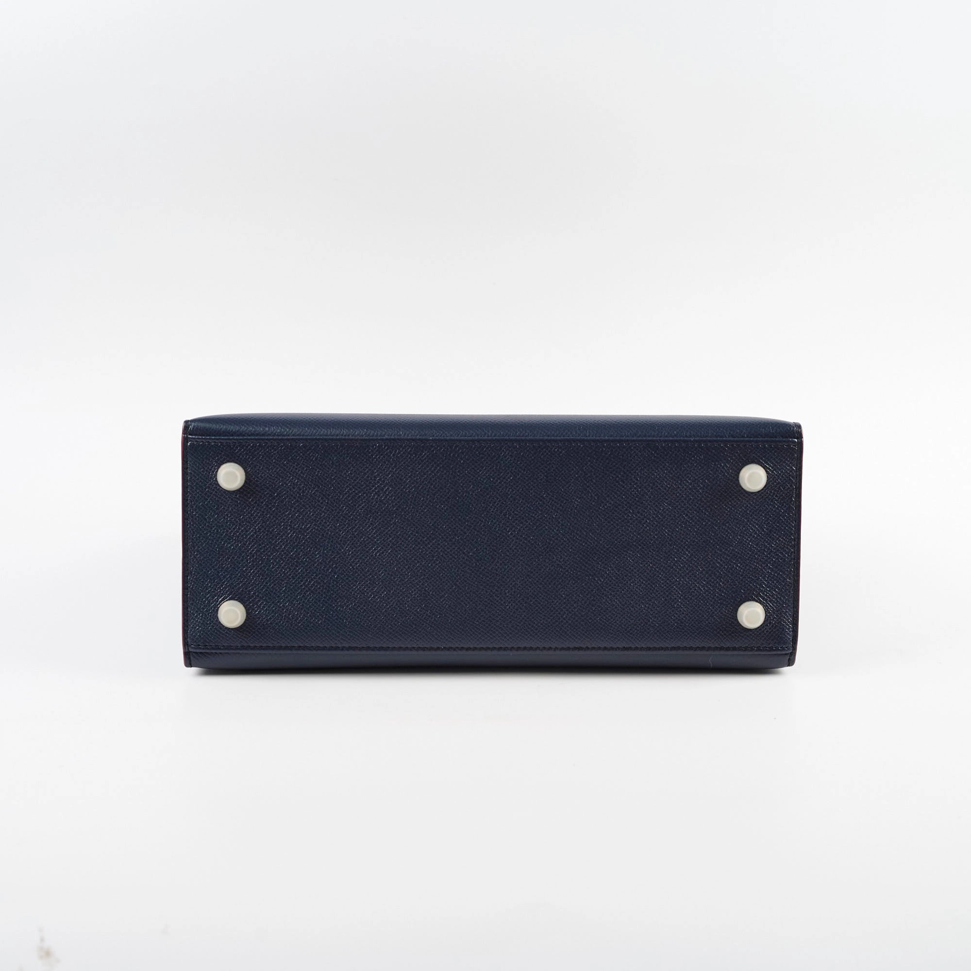 Hermes Kelly 28 Contour Epsom Blue Indigo/ Rouge H X Stamp