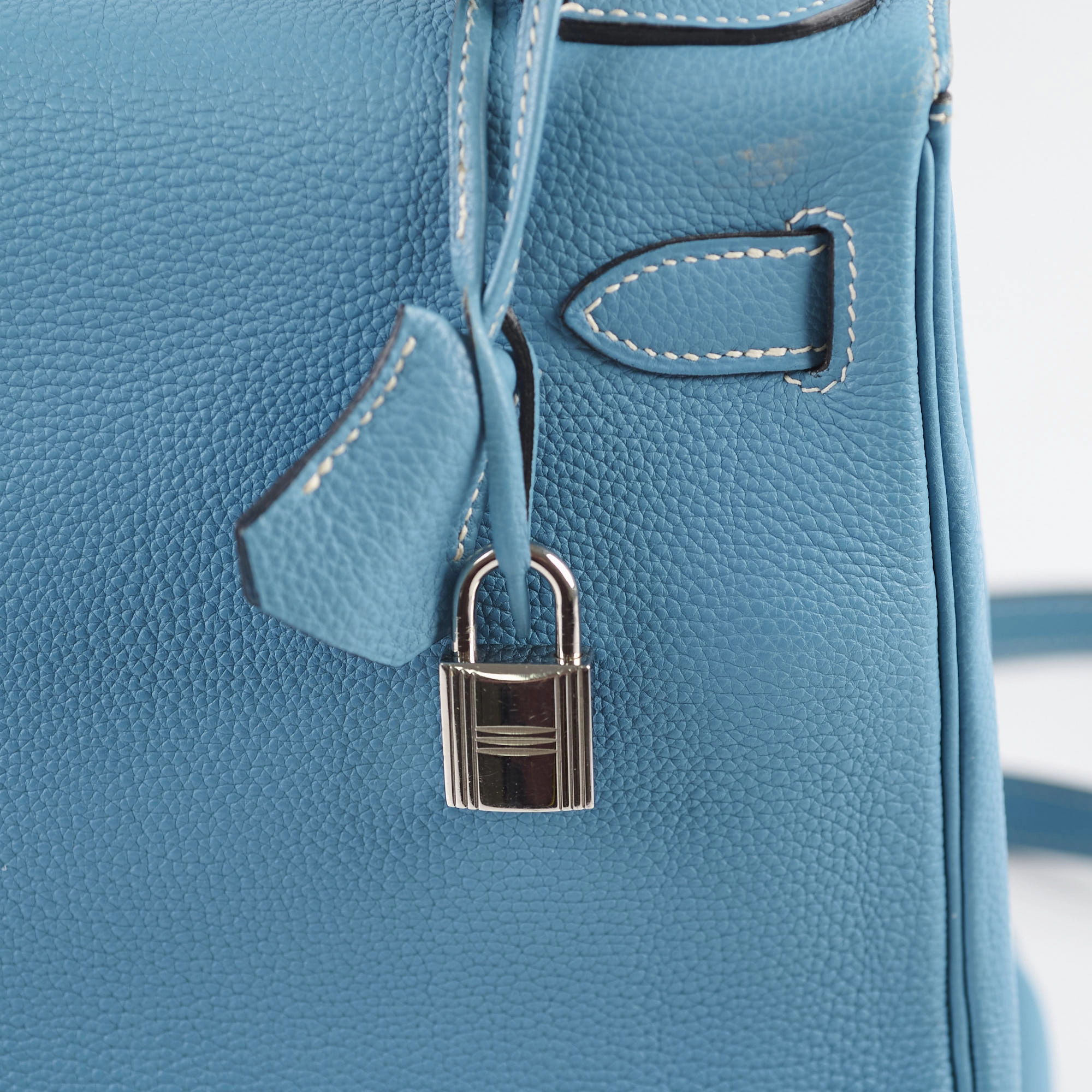 Hermes Kelly 28 Togo Leather Blue Jeans - G square (2003)