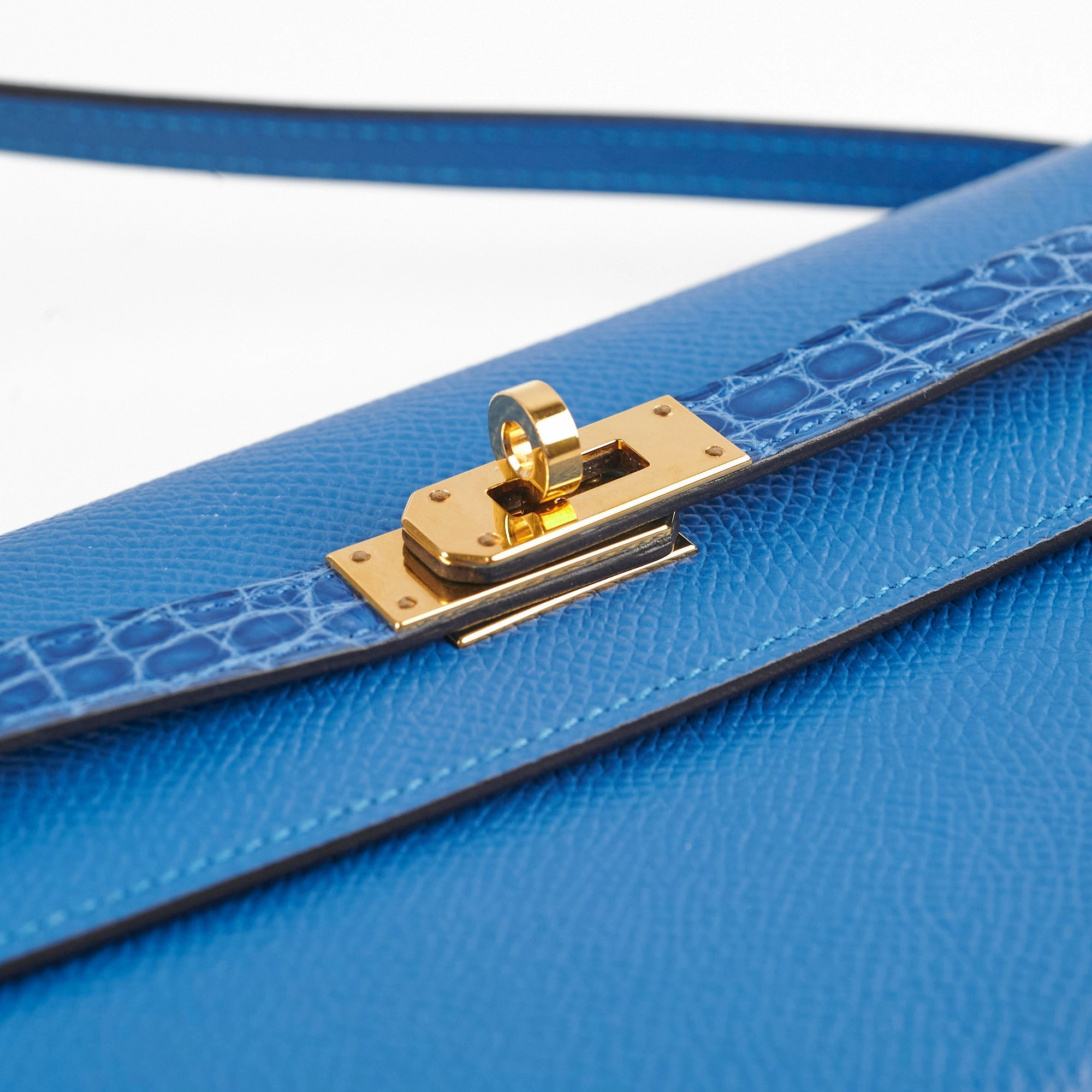Hermes Kelly To Go Epsom/Alligator Mykonos/Bleu Zellige 2021