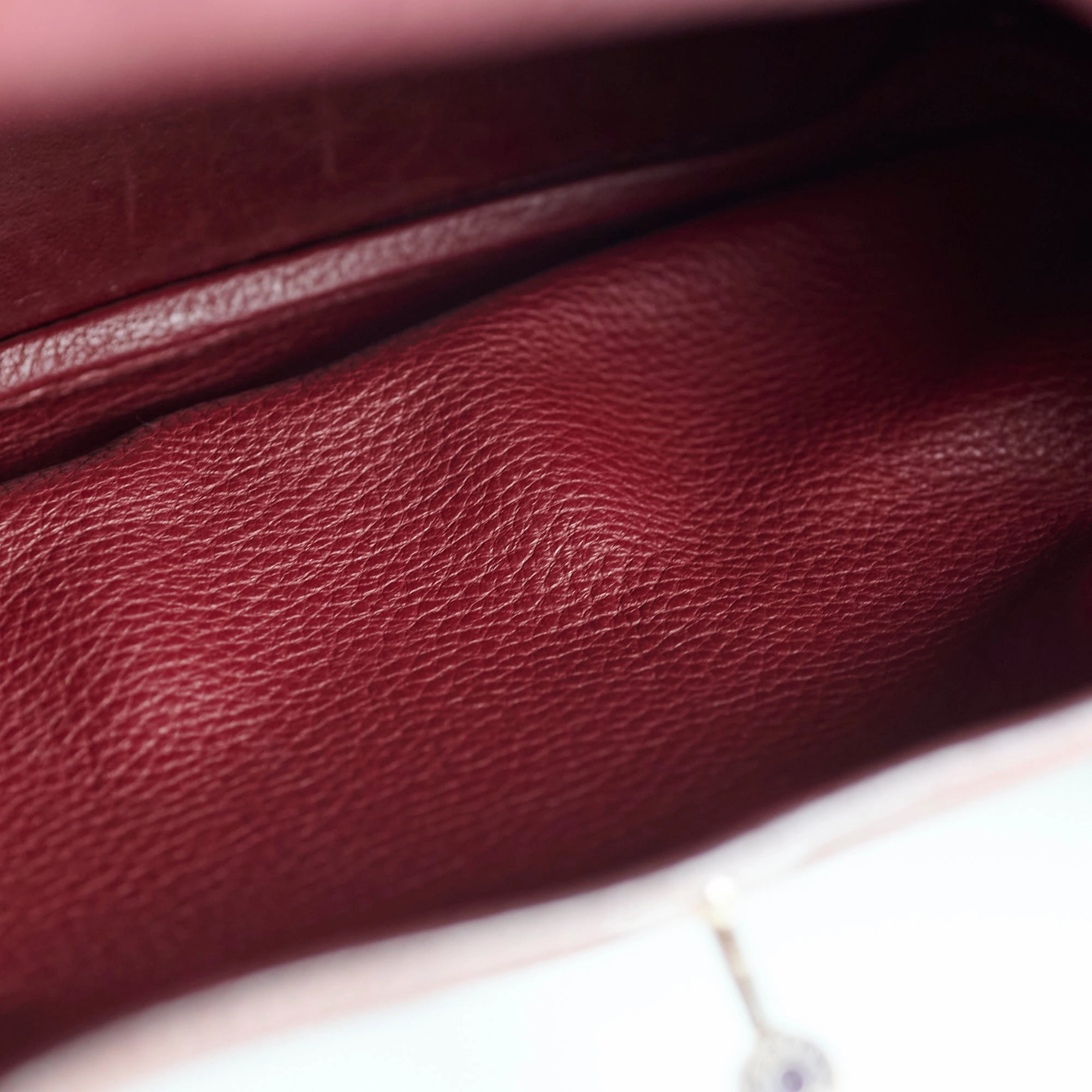 Hermes Lindy 34 Clemence Dark Brown/ Burgundy Verso