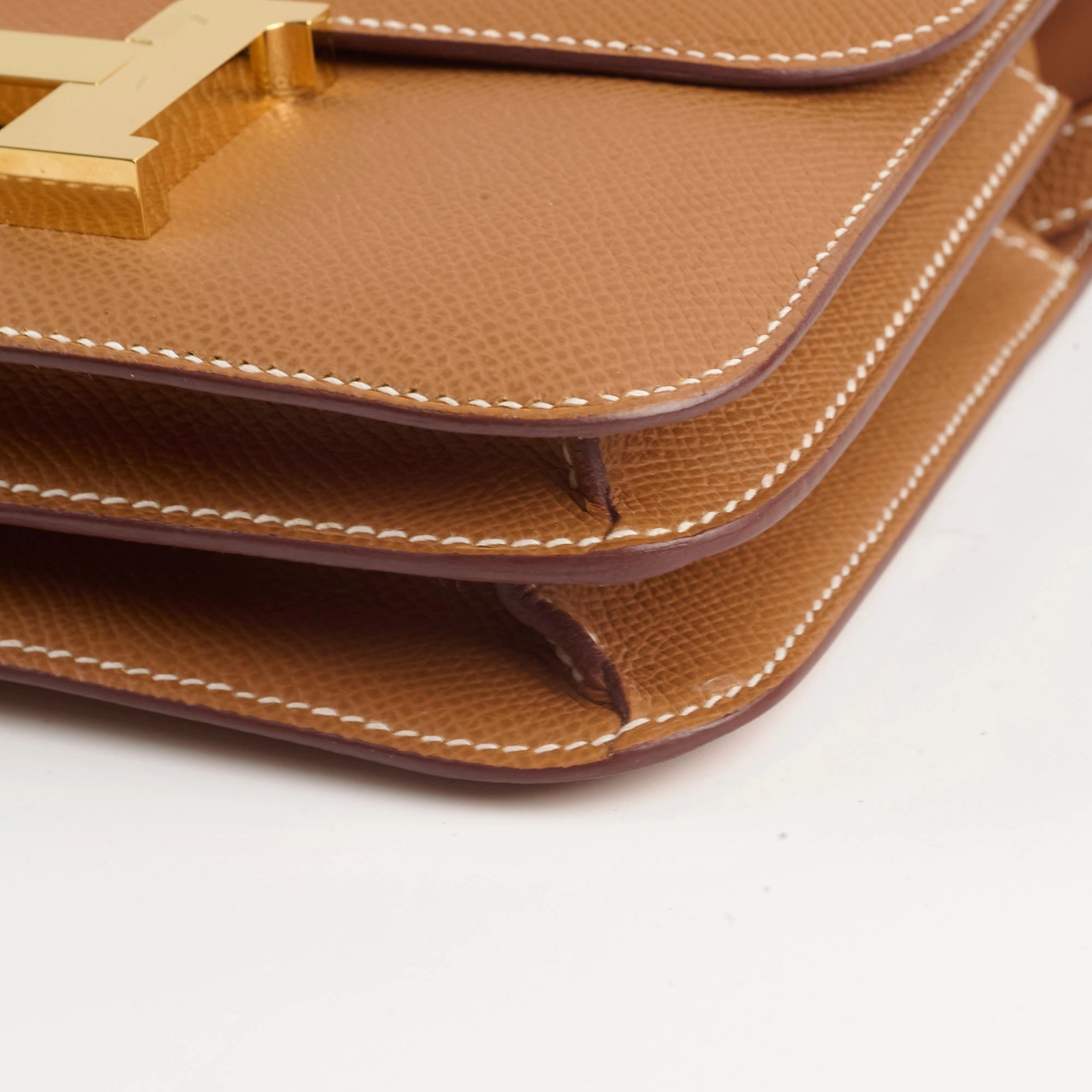 Hermes Mini Constance 18 Gold Epsom B Stamp
