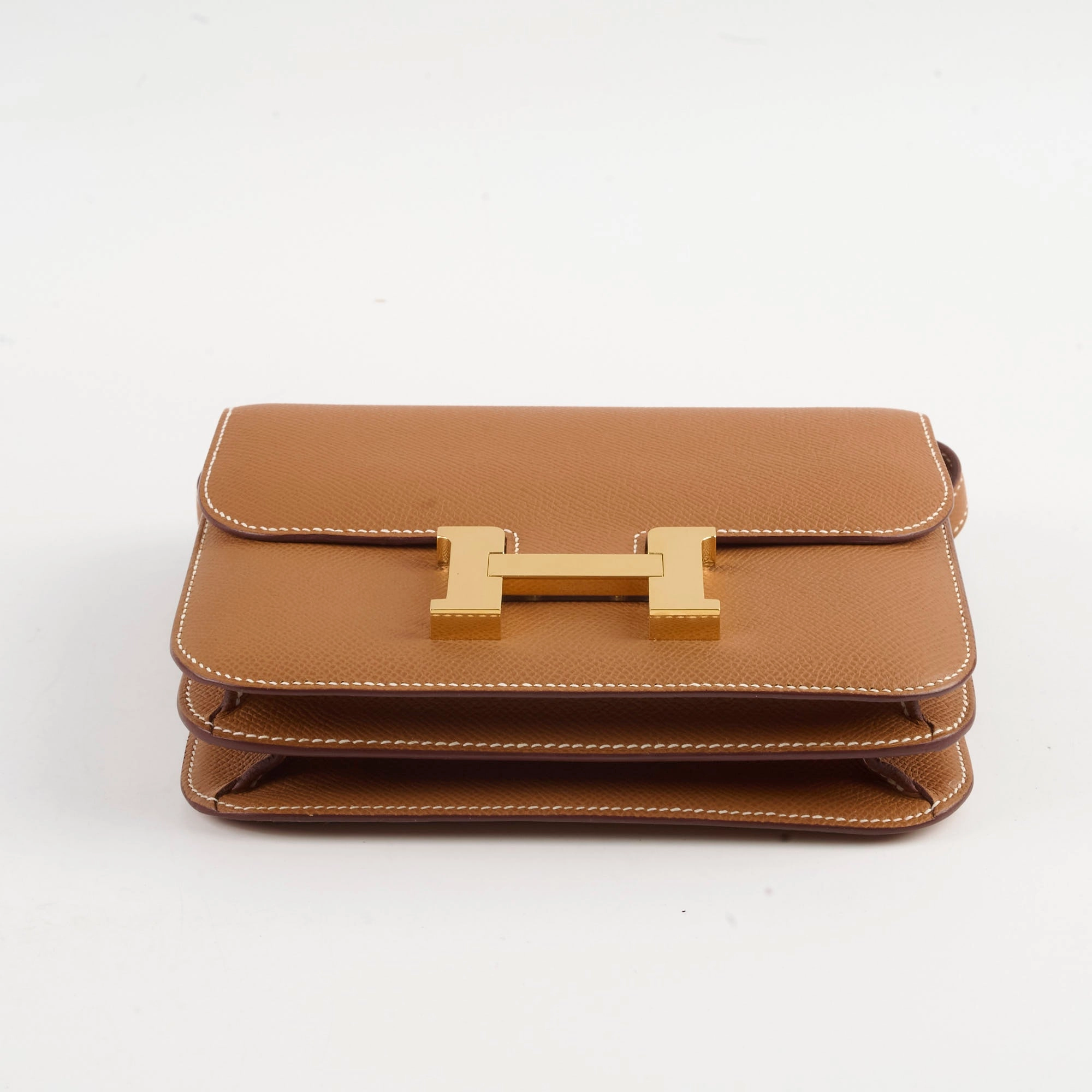 Hermes Mini Constance 18 Gold Epsom B Stamp