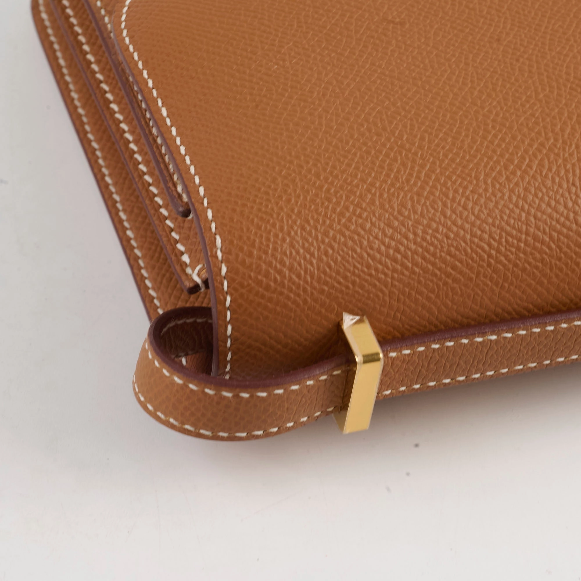 Hermes Mini Constance 18 Gold Epsom B Stamp