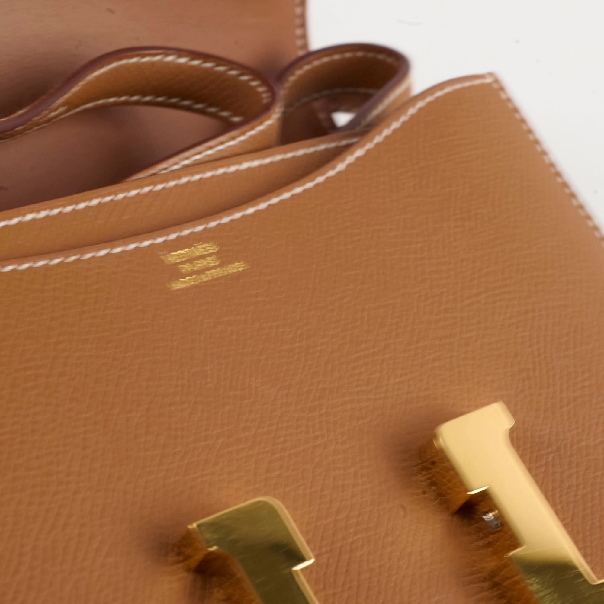 Hermes Mini Constance 18 Gold Epsom B Stamp
