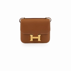Hermes Mini Constance 18 Gold Epsom B Stamp