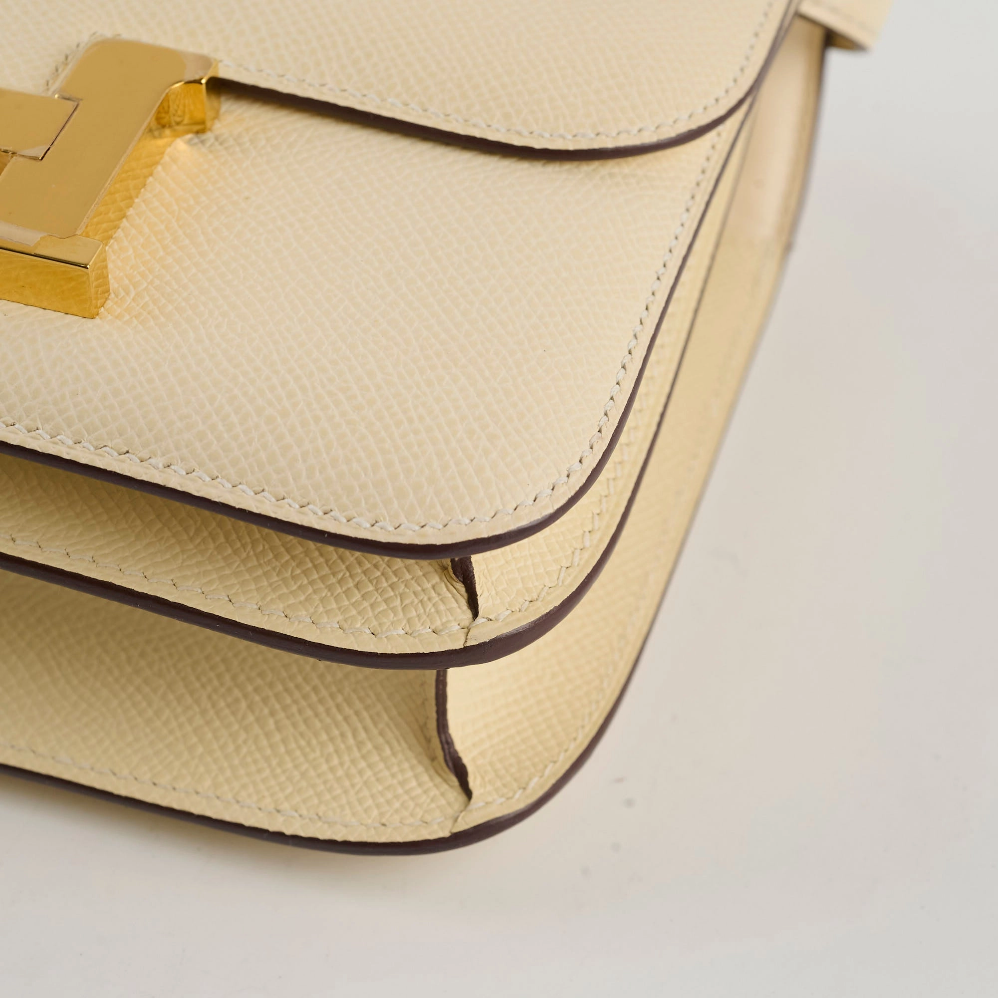 Hermes Mini Constance 18 Nata Epsom U Stamp 2022