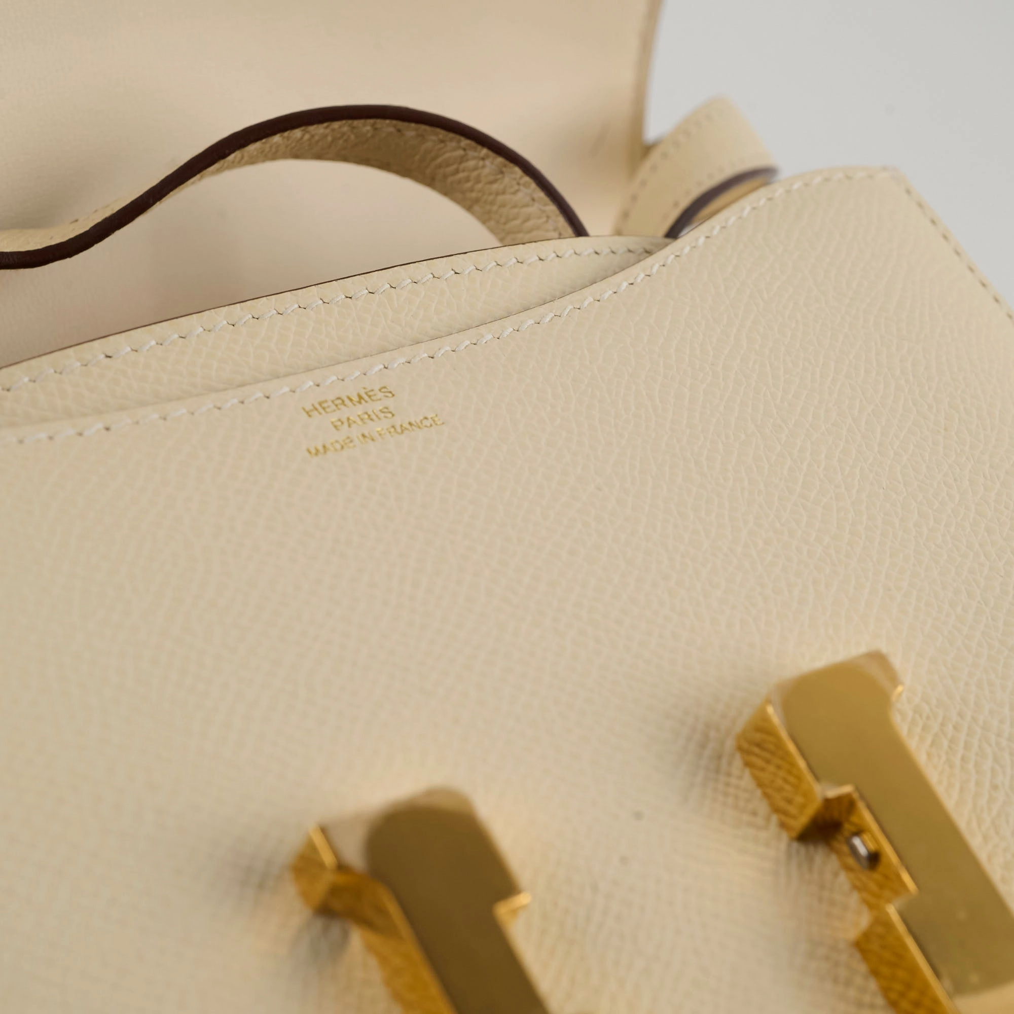 Hermes Mini Constance 18 Nata Epsom U Stamp 2022
