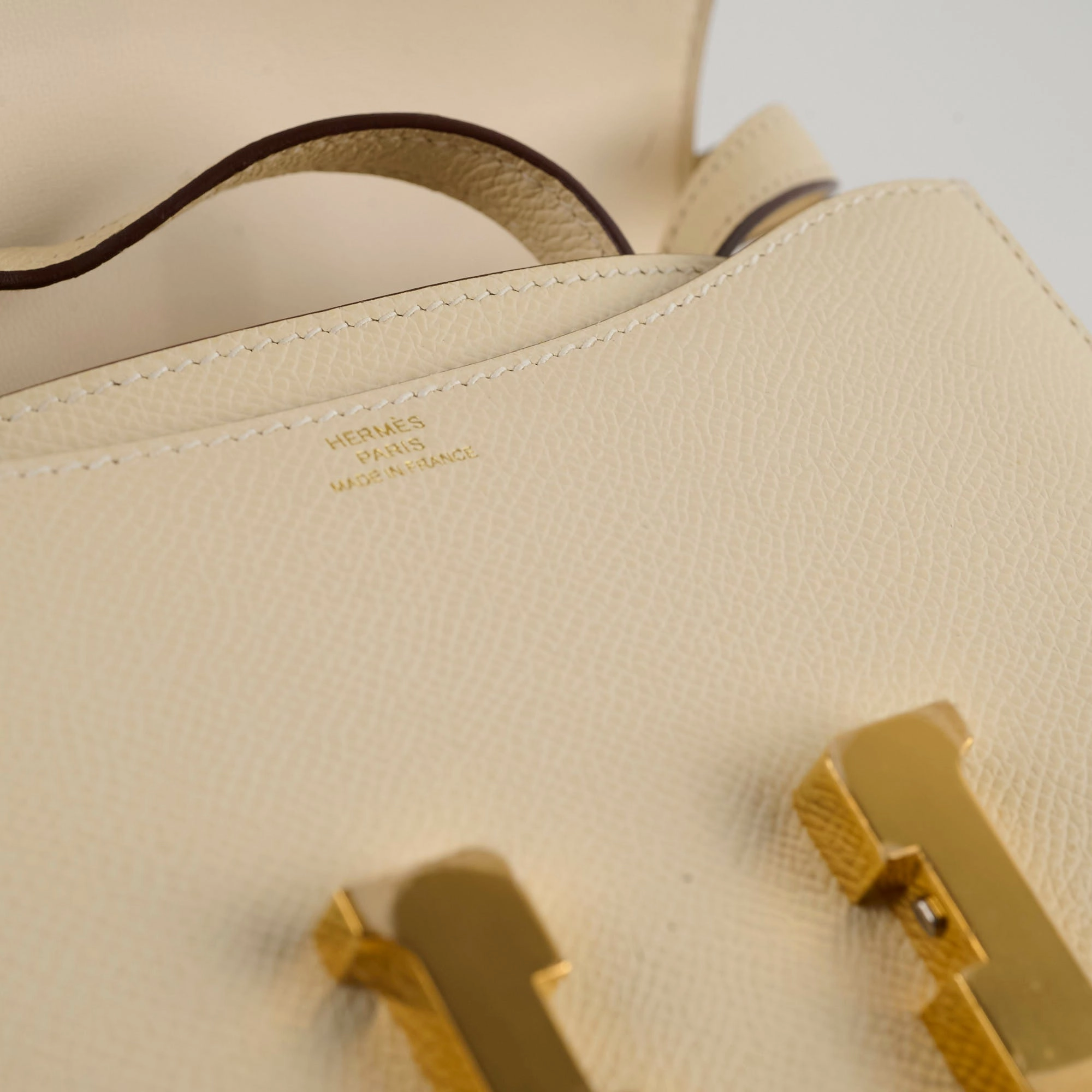 Hermes Mini Constance 18 Nata Epsom U Stamp 2022