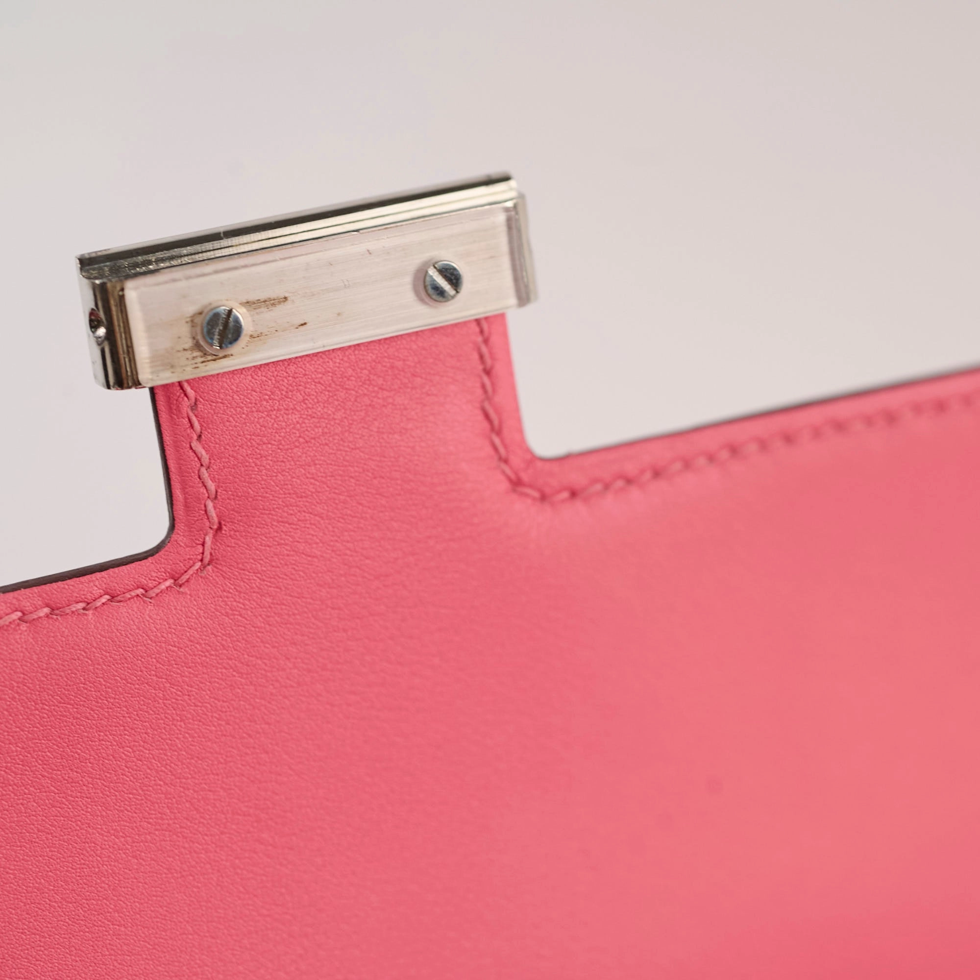 Hermes Mini Constance 18 Rose Azalea Swift A Stamp