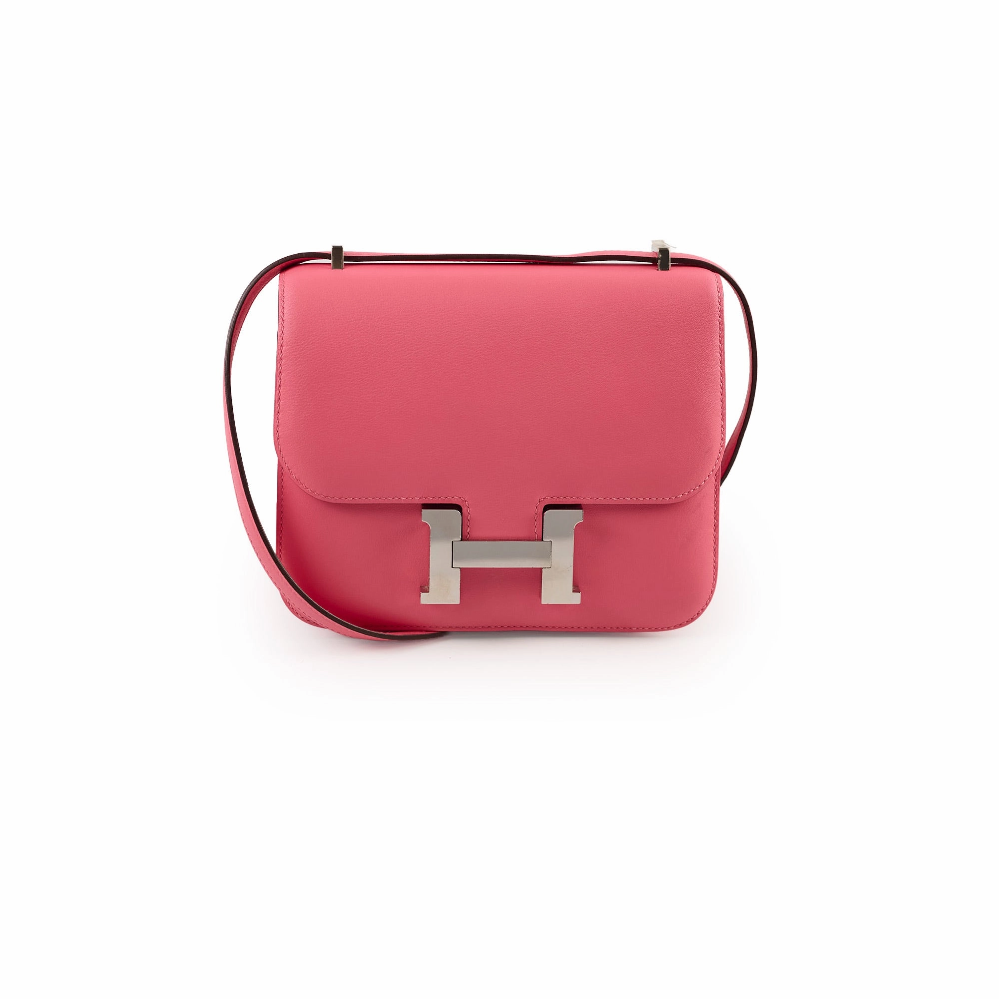 Hermes Mini Constance 18 Rose Azalea Swift A Stamp