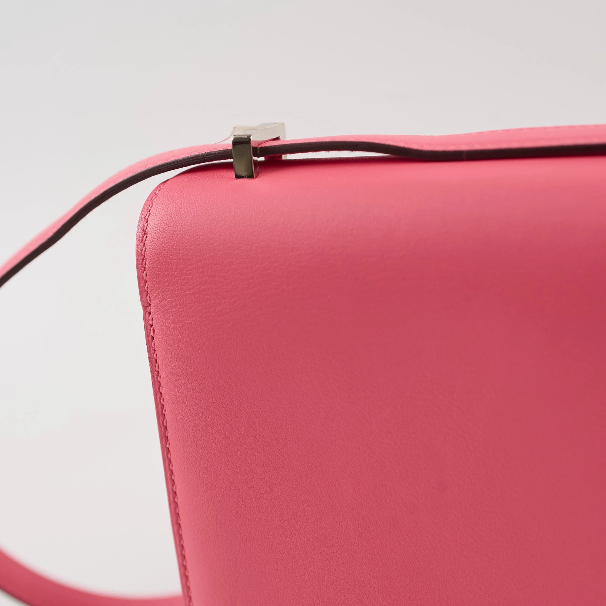 Hermes Mini Constance 18 Rose Azalea Swift A Stamp