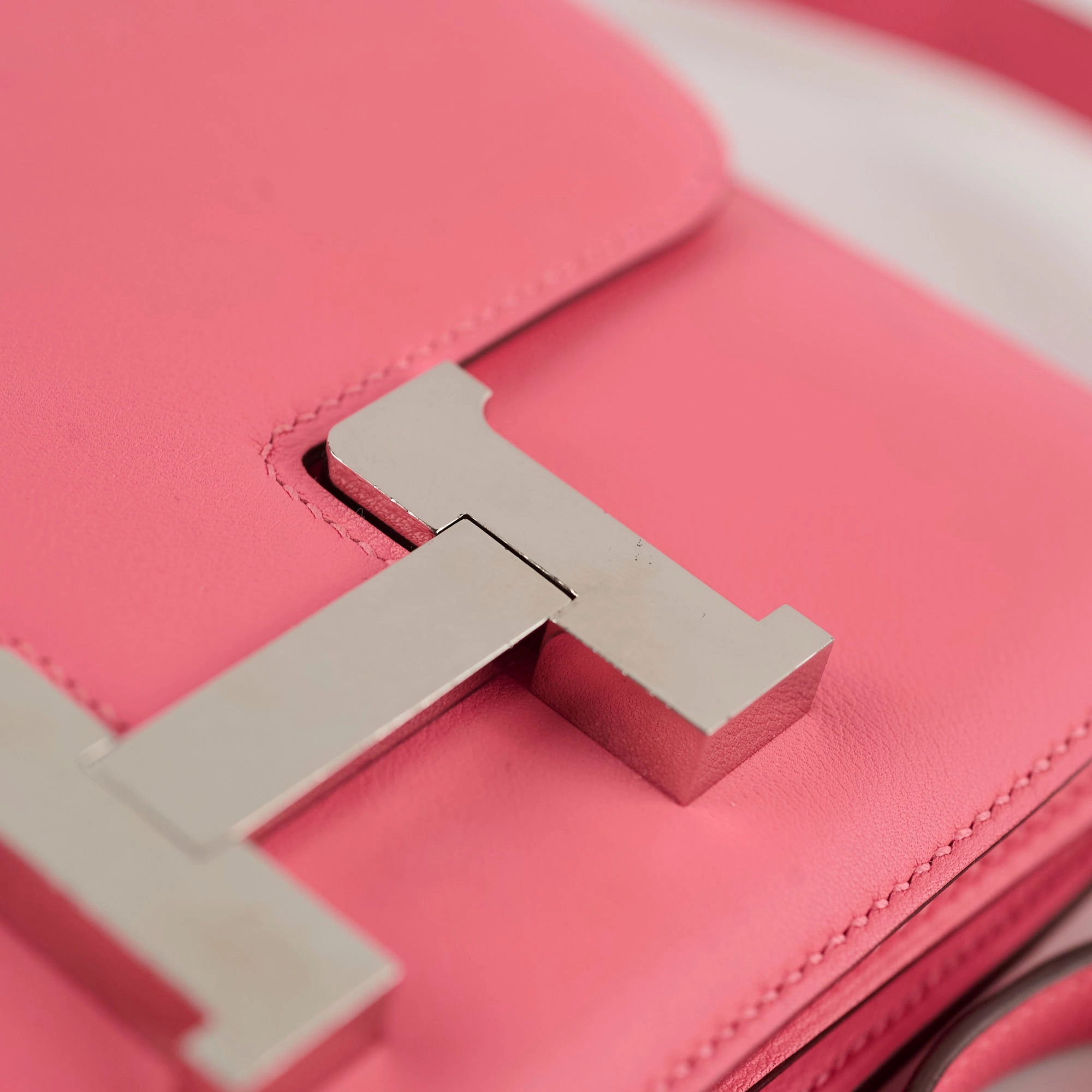 Hermes Mini Constance 18 Rose Azalea Swift A Stamp