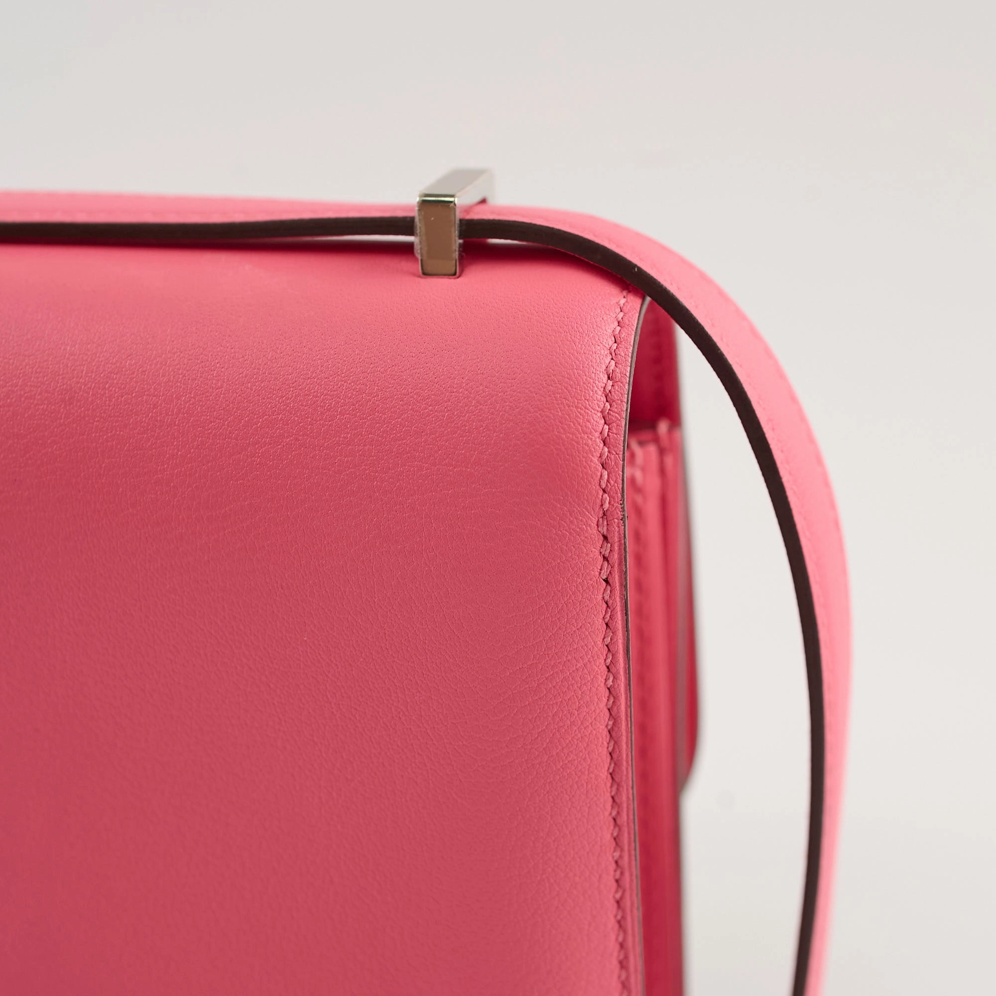Hermes Mini Constance 18 Rose Azalea Swift A Stamp