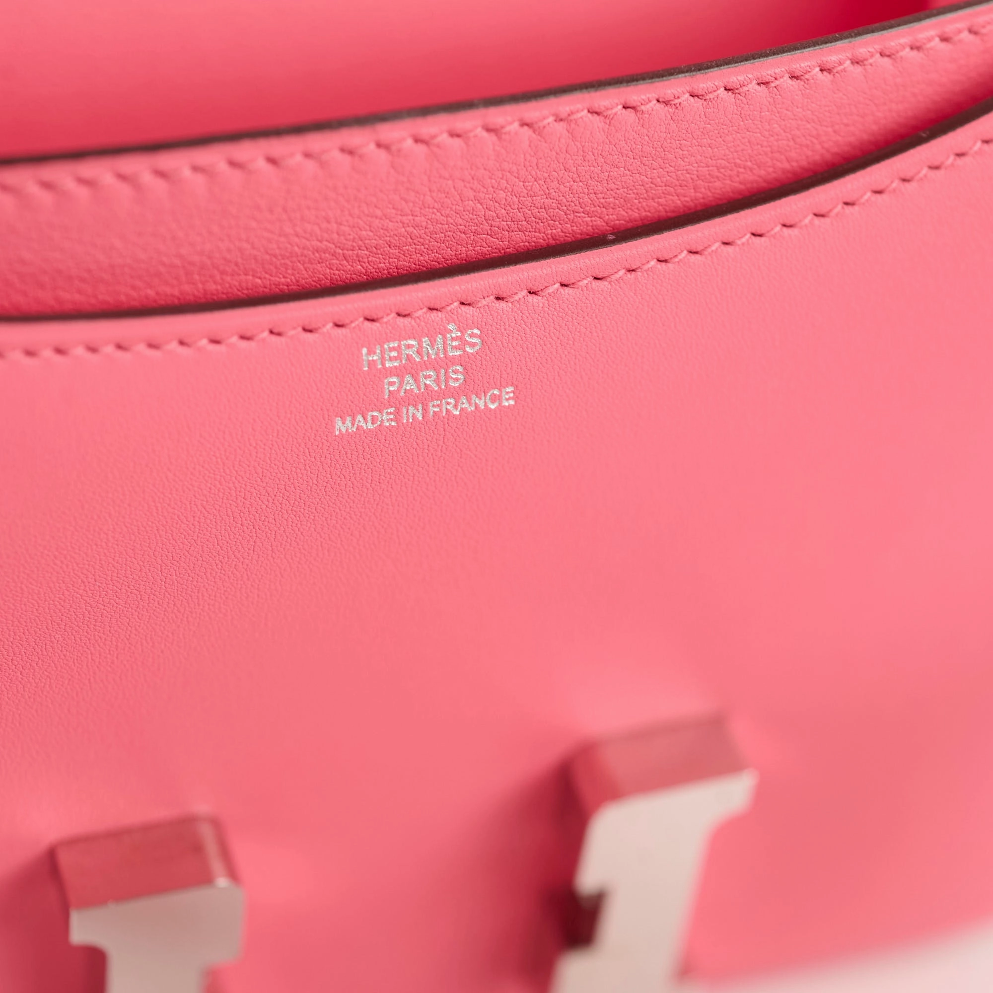 Hermes Mini Constance 18 Rose Azalea Swift A Stamp