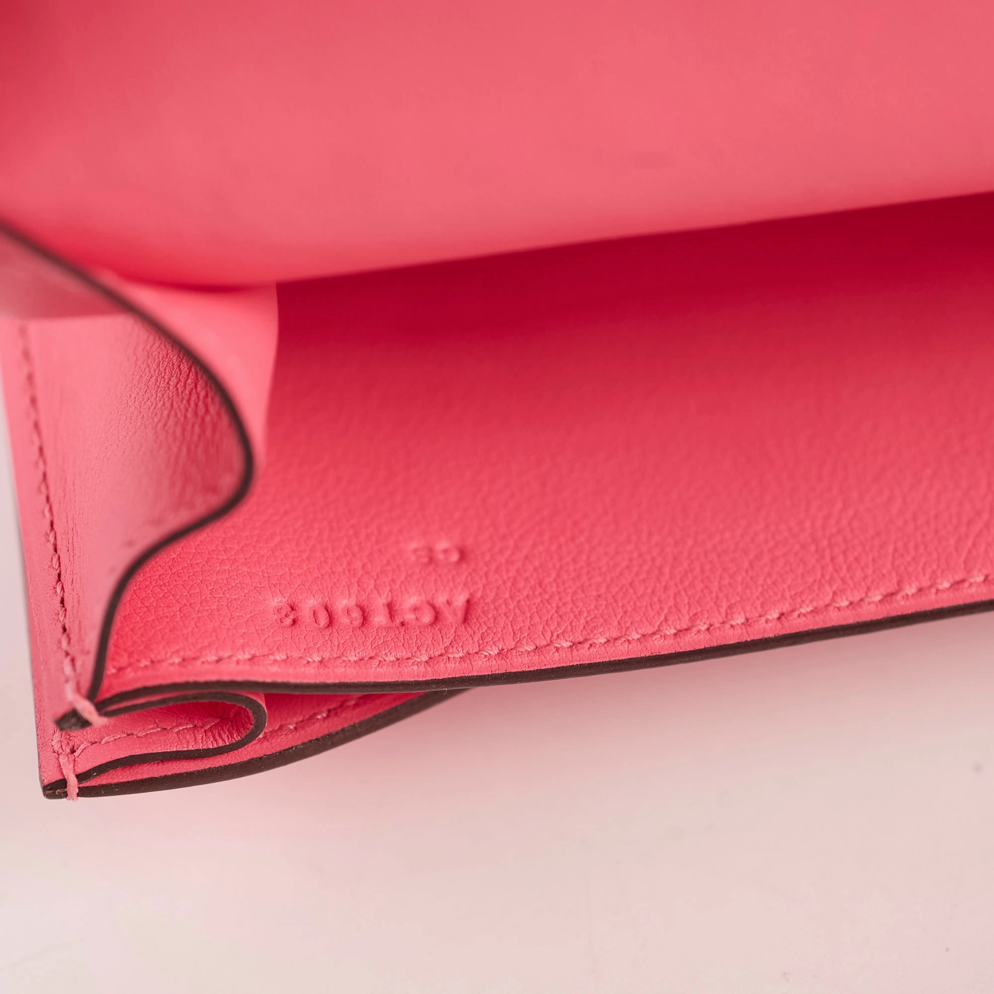Hermes Mini Constance 18 Rose Azalea Swift A Stamp
