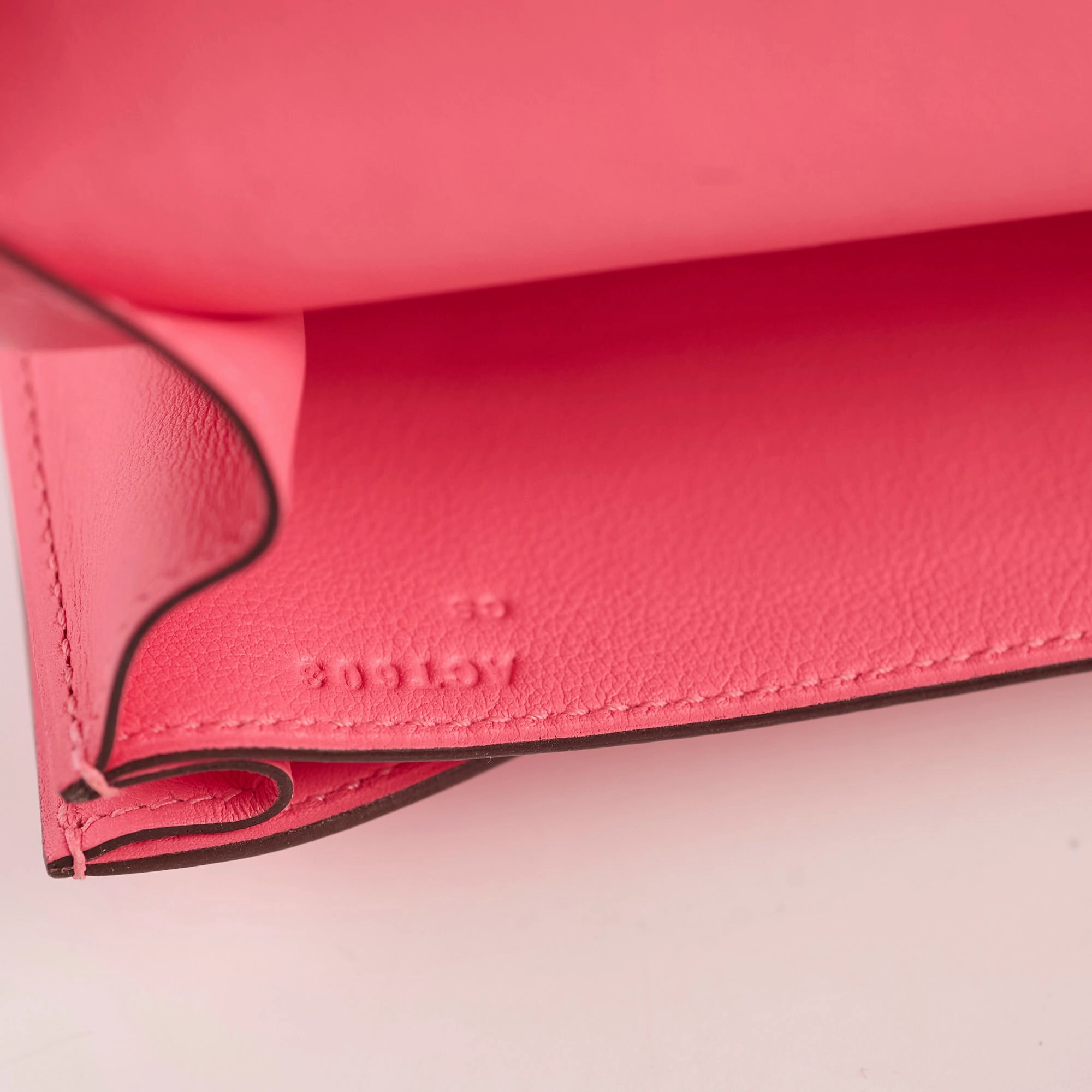 Hermes Mini Constance 18 Rose Azalea Swift A Stamp