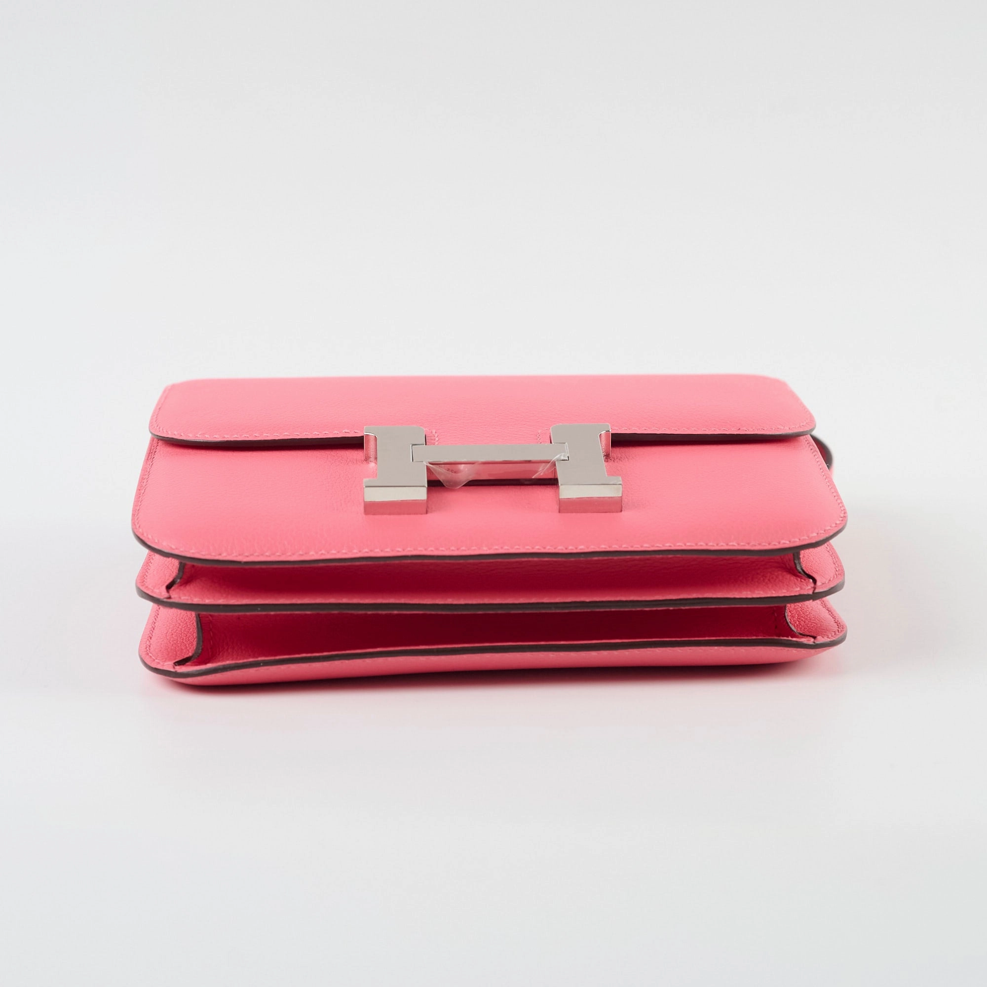 Hermes Mini Constance 18 Rose Azalee Evercolour C Satmp