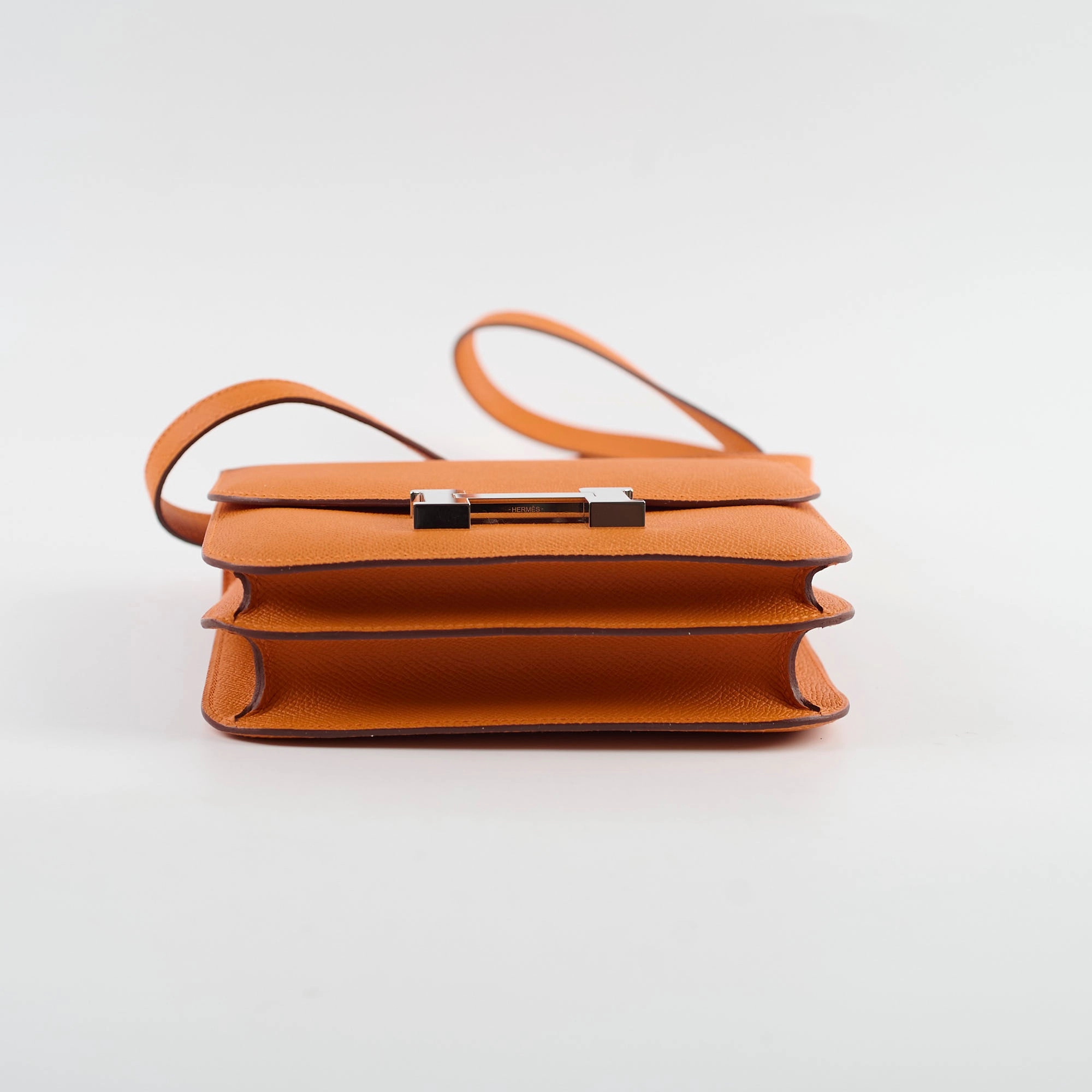 Hermes Mini Constance Espom Orange B stamp 2023