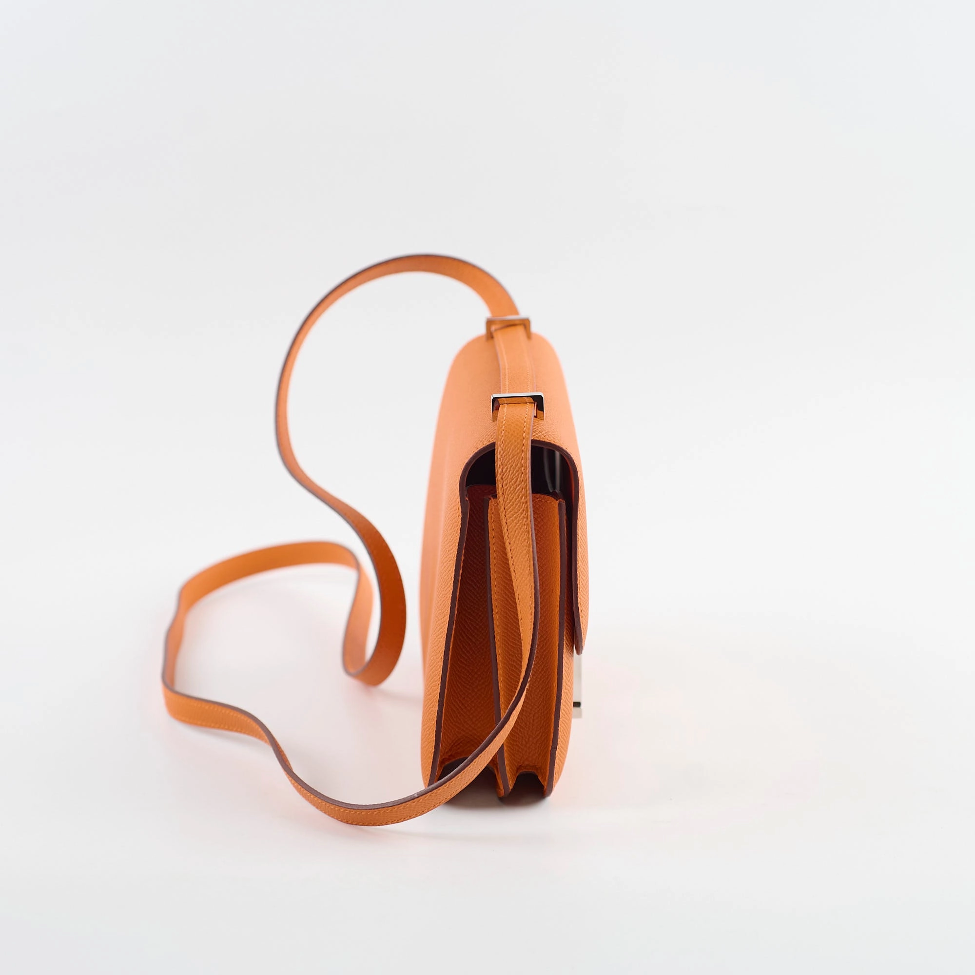Hermes Mini Constance Espom Orange B stamp 2023
