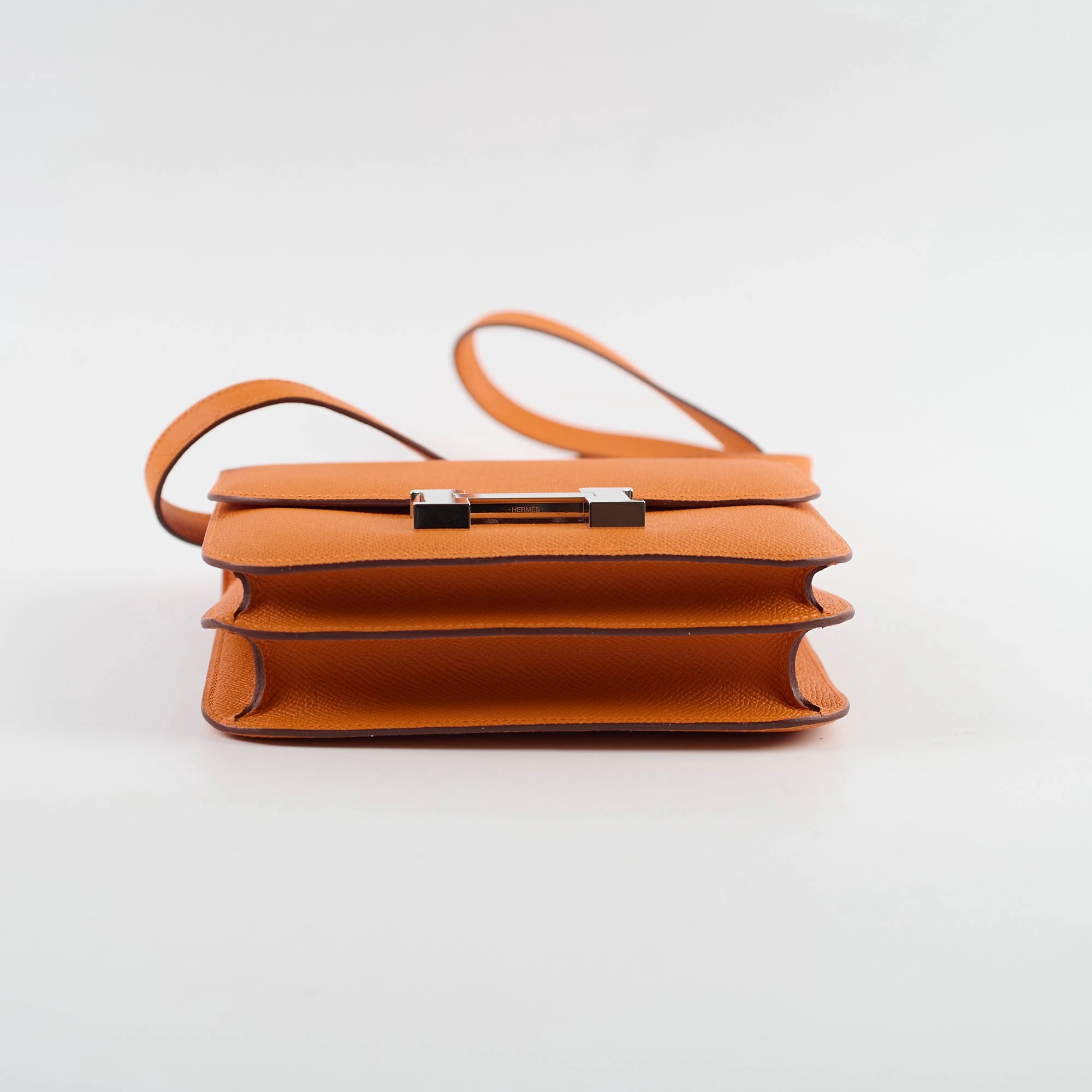 Hermes Mini Constance Espom Orange B stamp 2023
