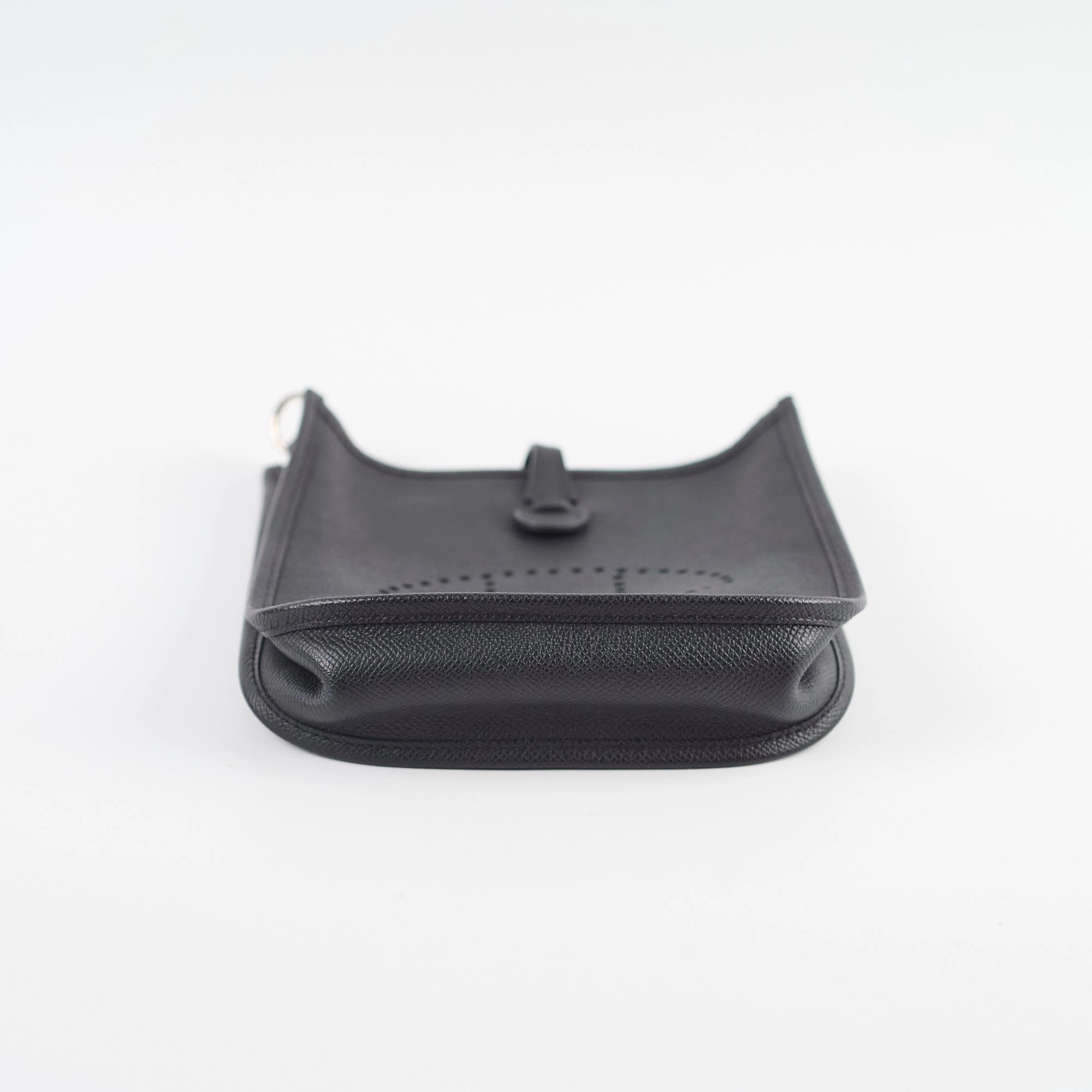 Hermes Mini Evelyn Epsom Black Stamp X