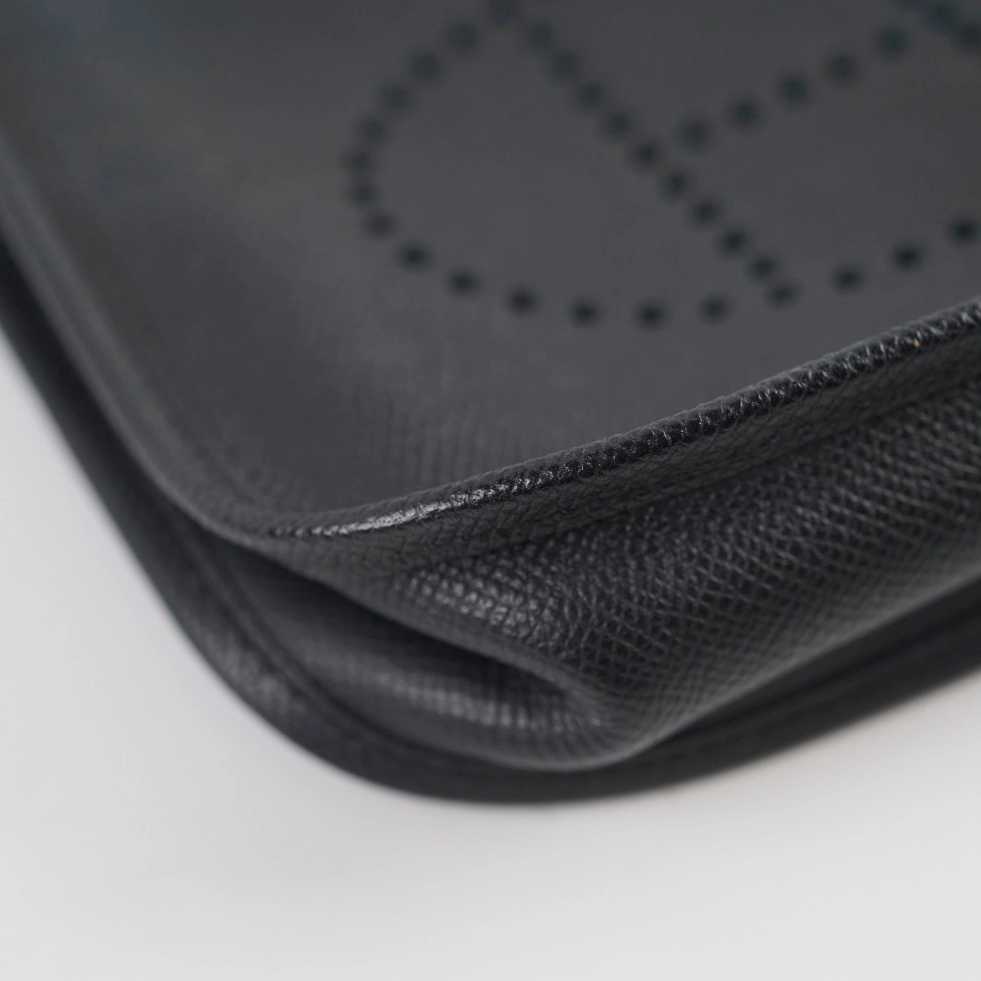 Hermes Mini Evelyn Epsom Black Stamp X