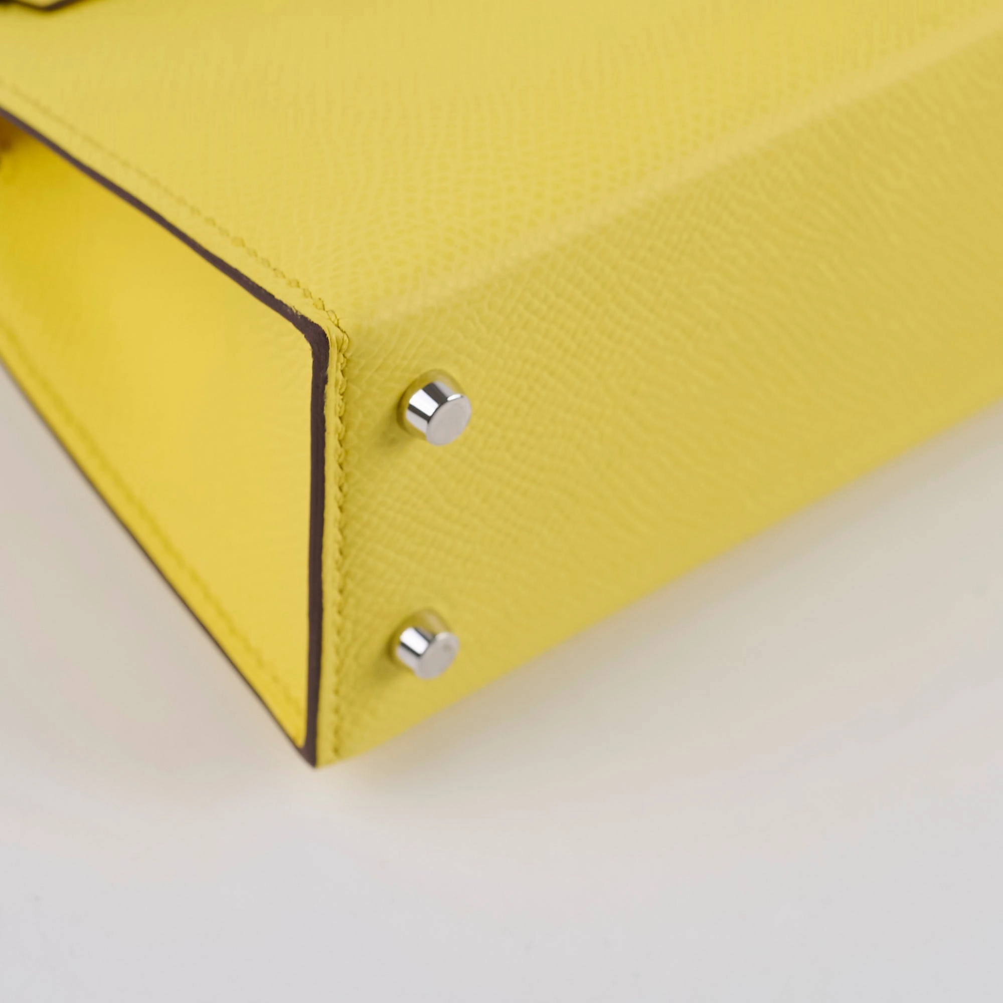 Hermes Mini Kelly PHW Yellow W Stamp