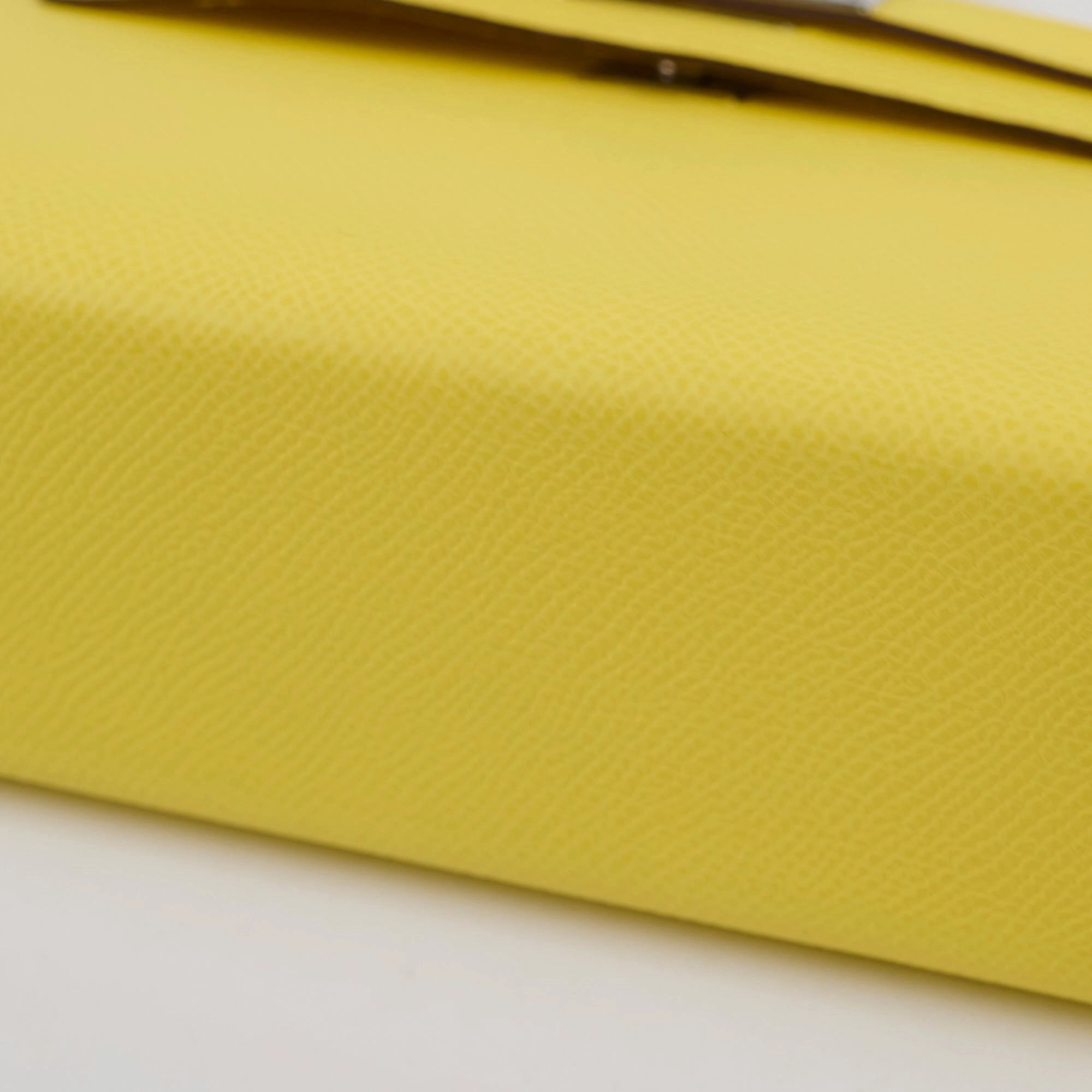 Hermes Mini Kelly PHW Yellow W Stamp