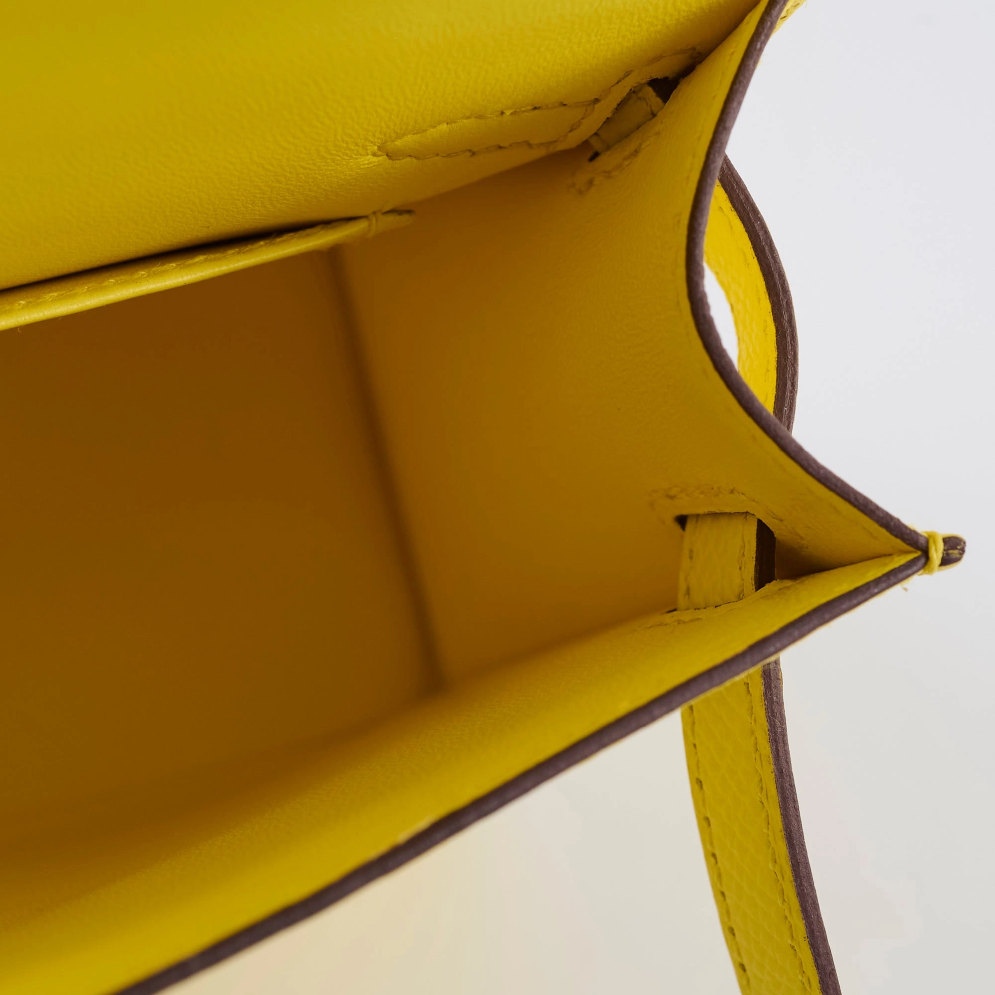 Hermes Mini Kelly PHW Yellow W Stamp