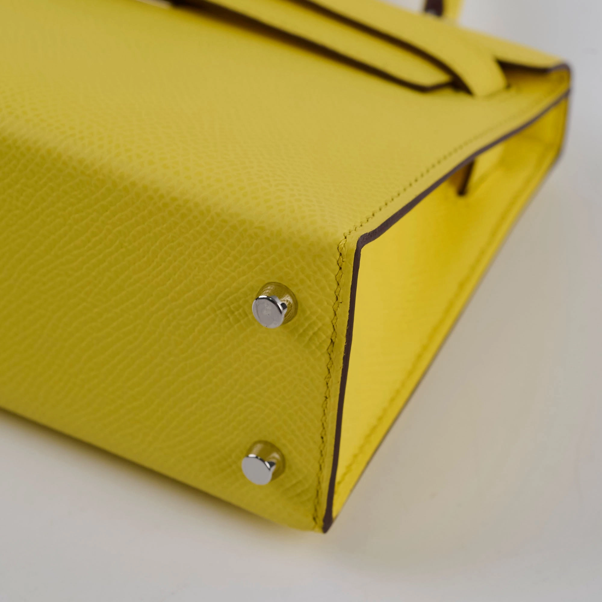 Hermes Mini Kelly PHW Yellow W Stamp