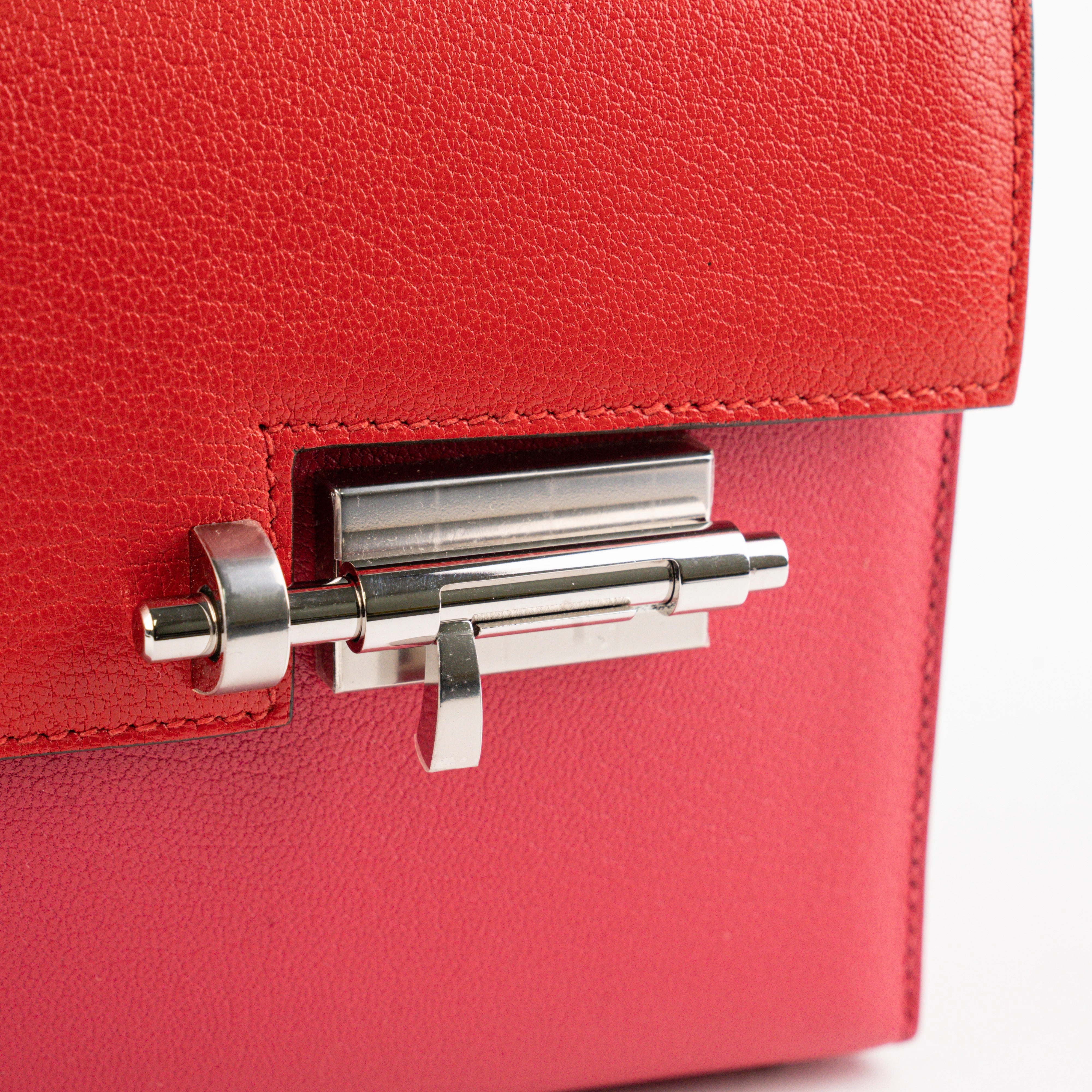 Hermes Mini Verrou Chainr Bag Red/Rose Mexico Y Stamp