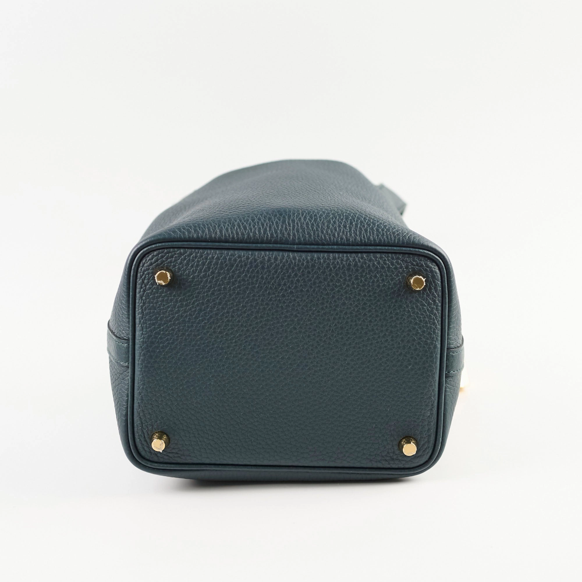 Hermes Picotin 18 Vert Cypres Clemence GHW