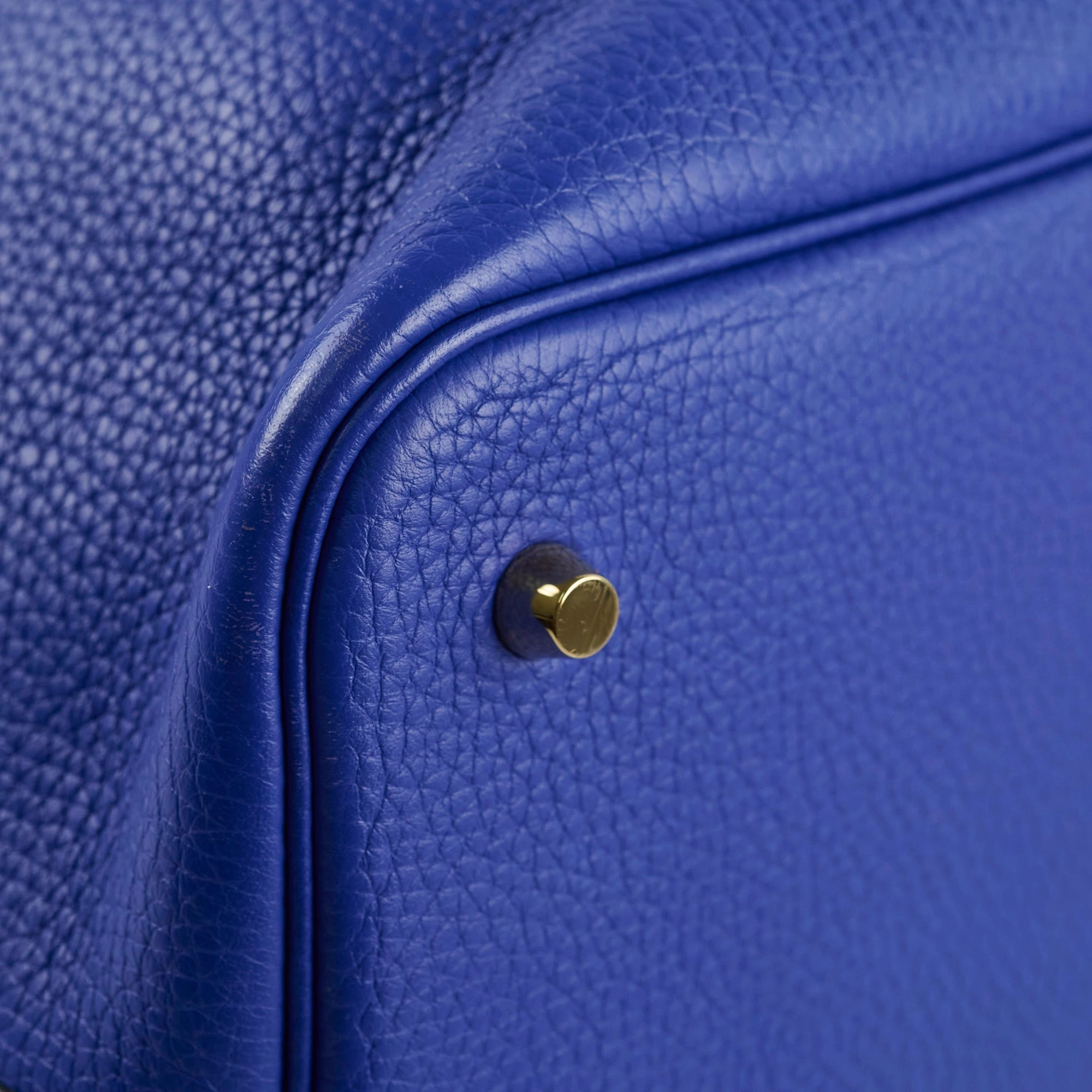 Hermes Picotin 22 Clemence Blue Electric A Stamp