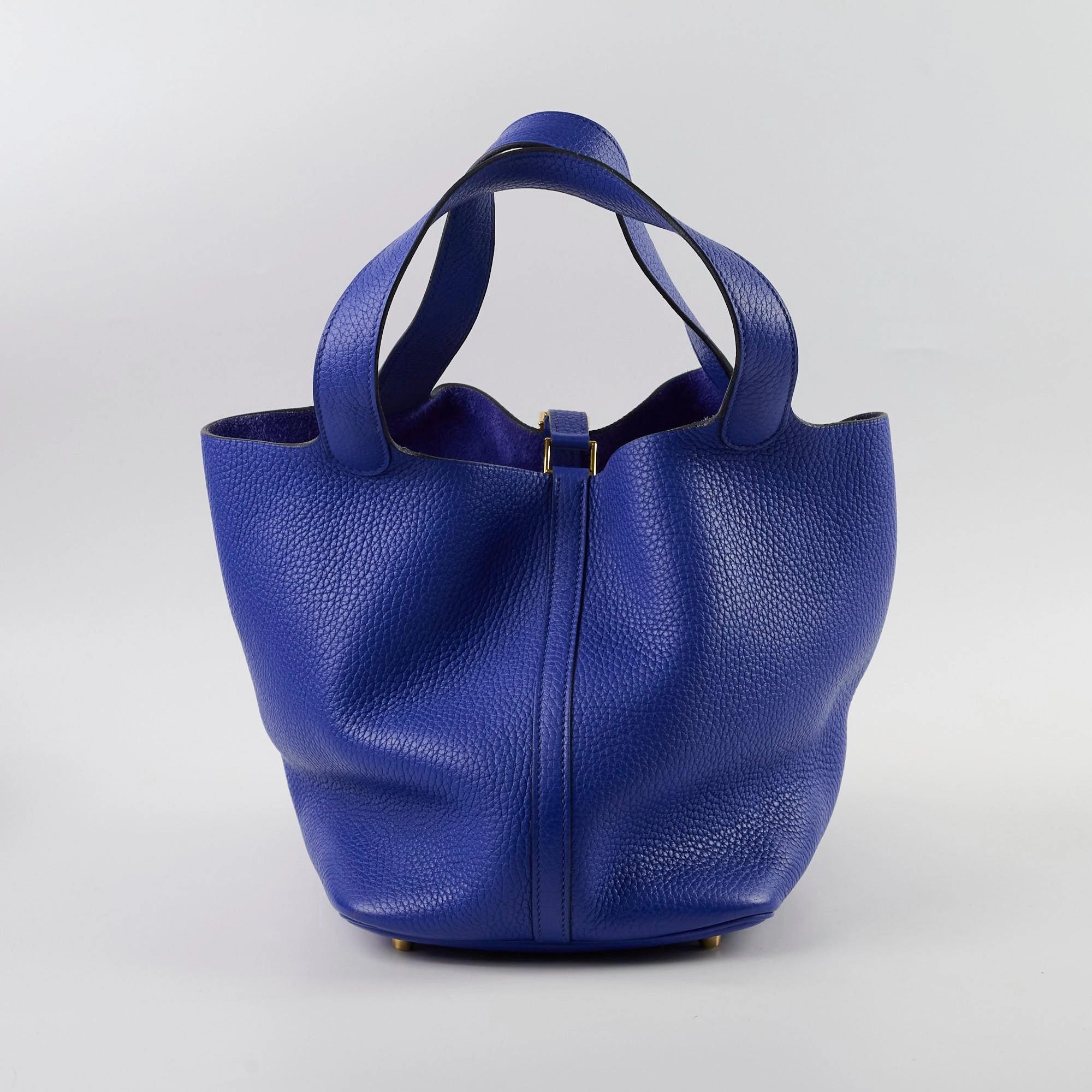 Hermes Picotin 22 Clemence Blue Electric A Stamp