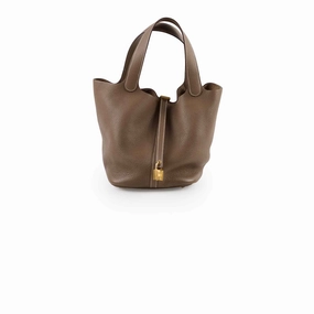 Hermes Picotin 22 Clemence Etoupe C Stamp