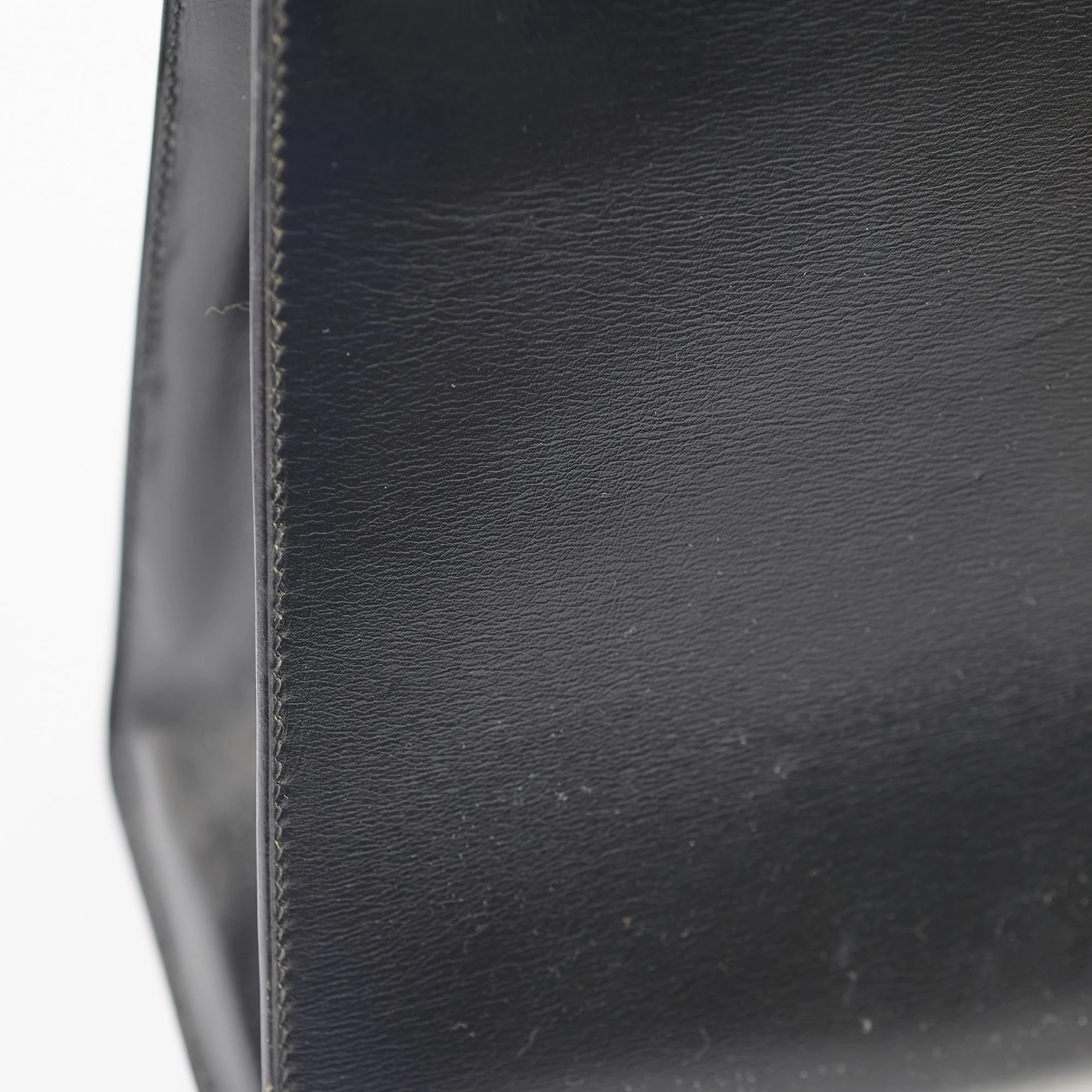 Hermes Vintage Kelly 32 Box Black J Circle Stamp 1980